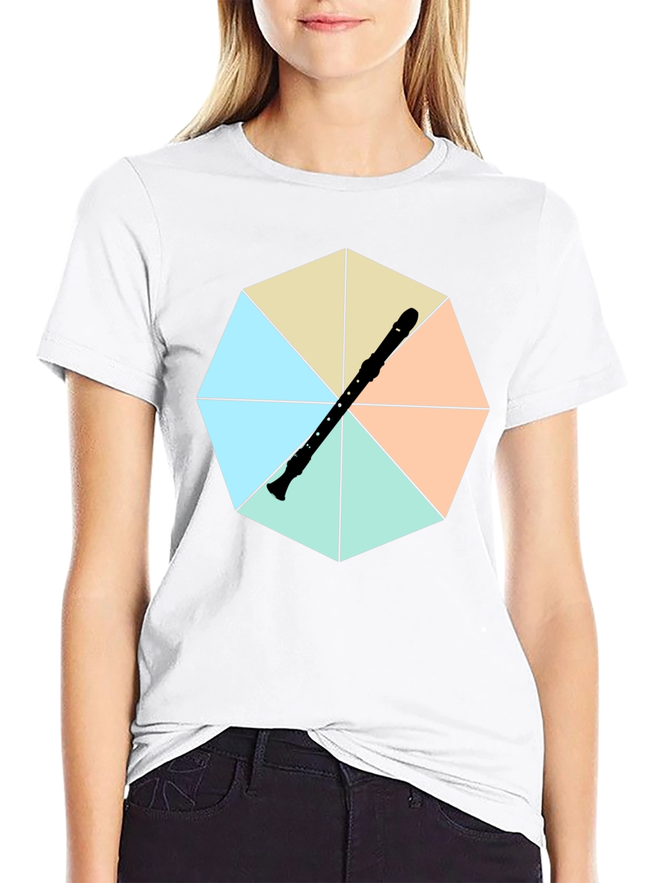 Black Recorders Hexagon T-Shirt view 9