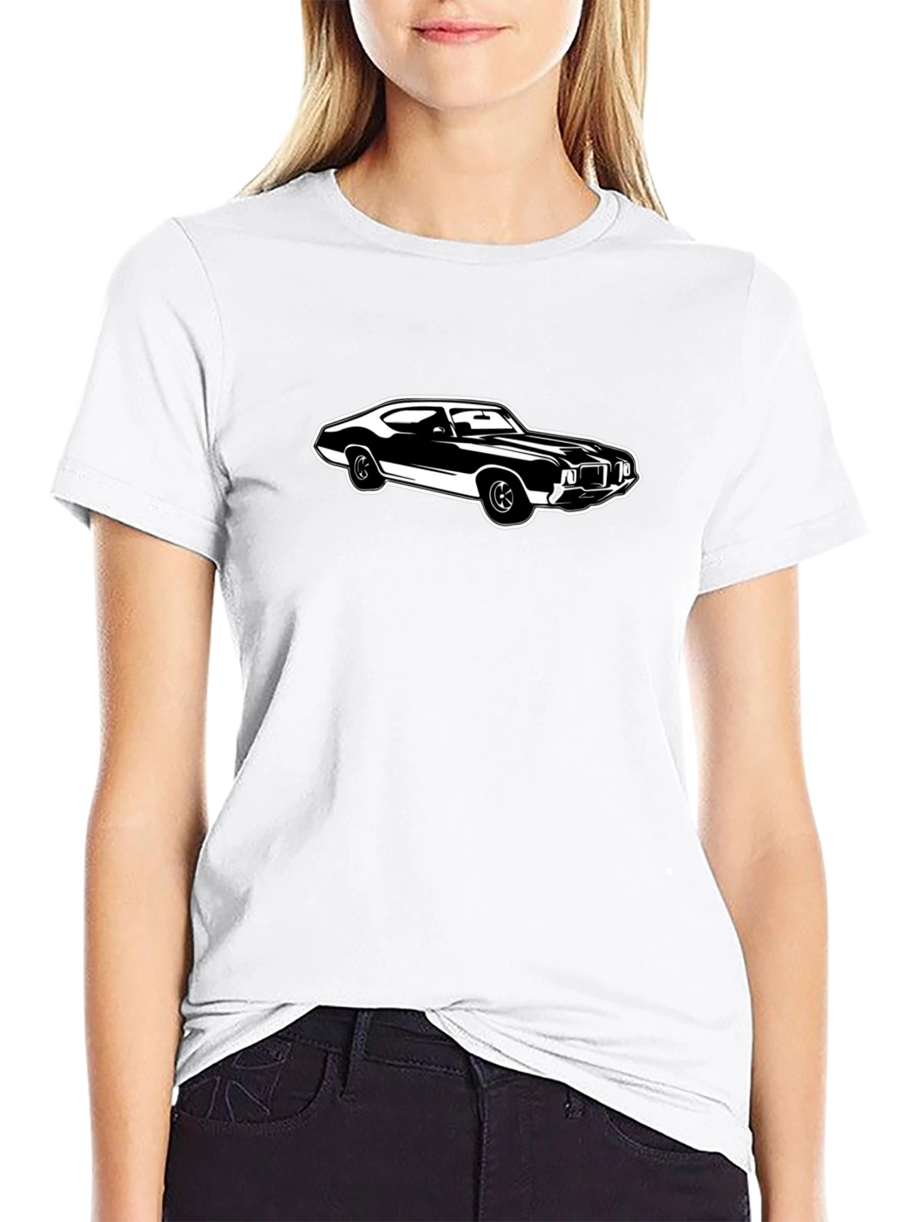 Black Classic Car Graphic Tee - Black view 9