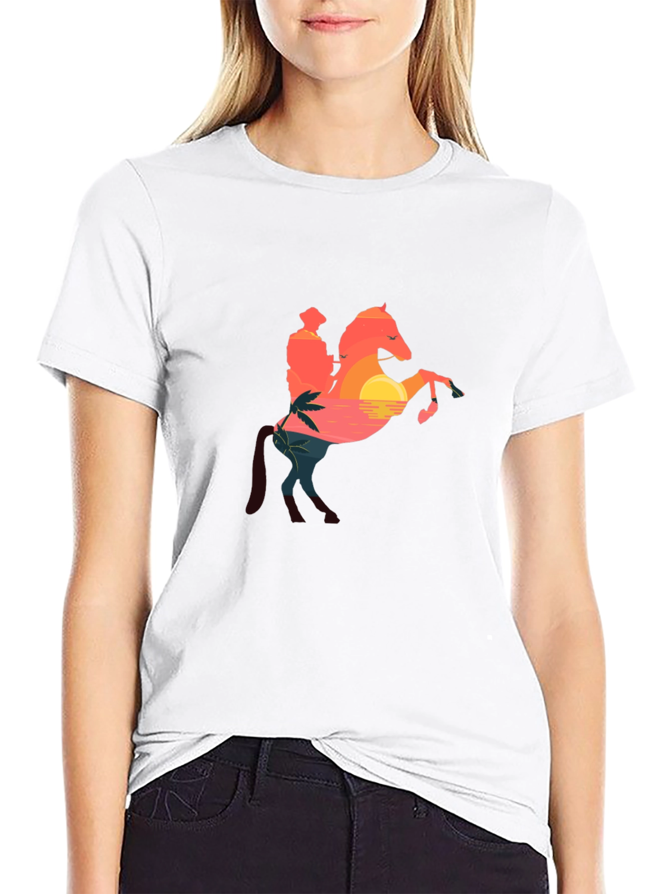 Black Sunset Rider Black T-Shirt view 9