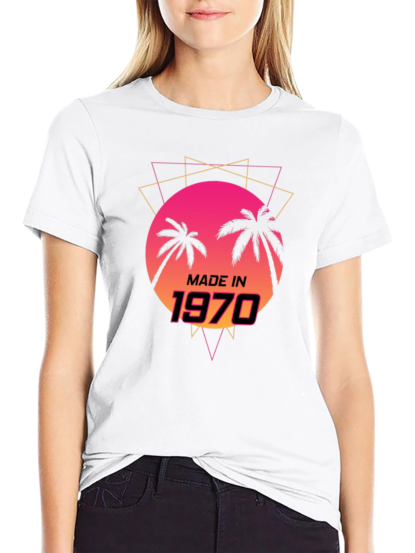 Black Made in 1970s Retro T-Shirt view 9