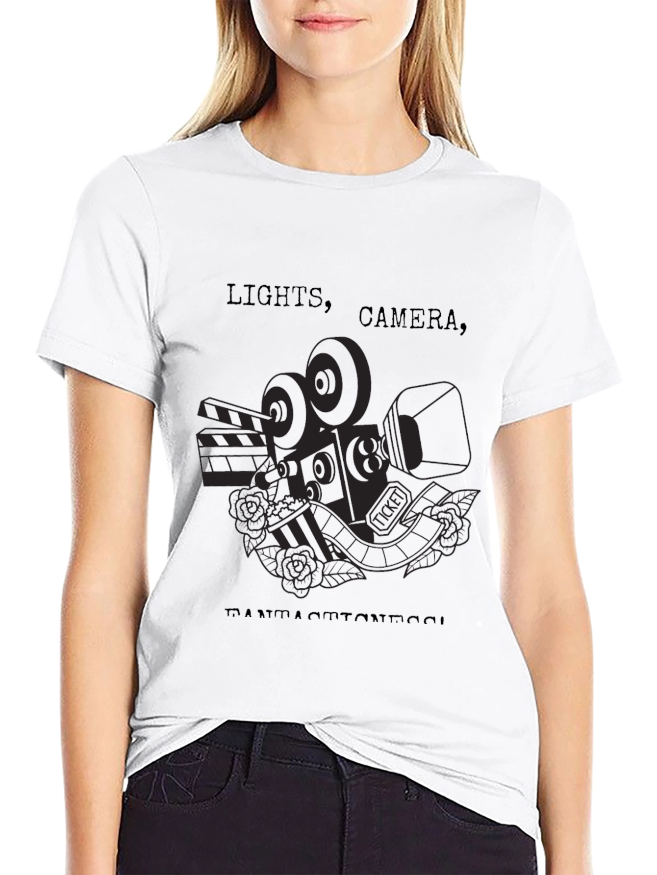 Lights Camera Action T-Shirt - Black - 9