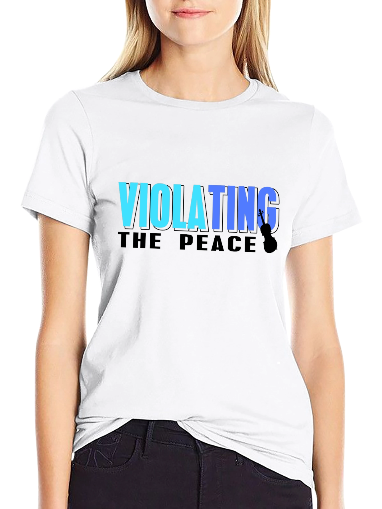 Black Violating The Peace Black T-Shirt view 9