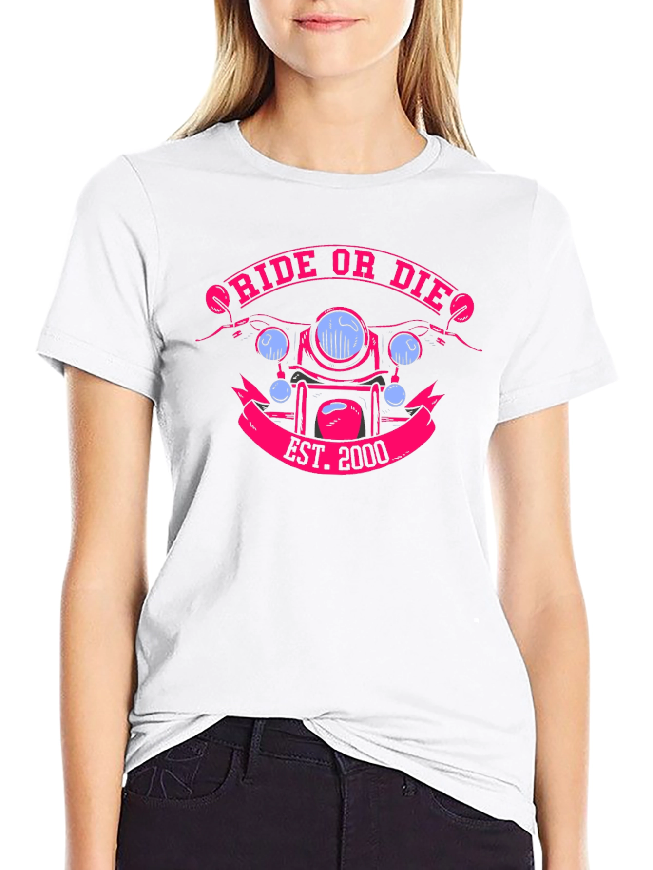 Black Ride or Die Motorcycle T-Shirt view 9