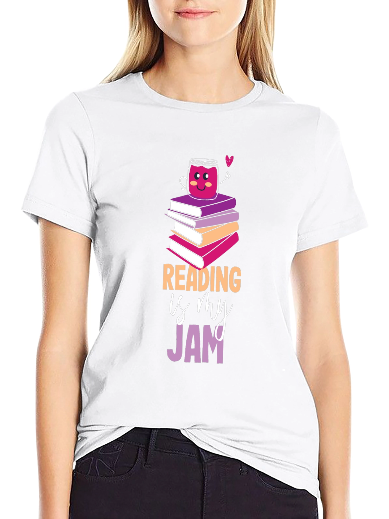 Black Reading Is My Jam Graphic T-Shirt view 9