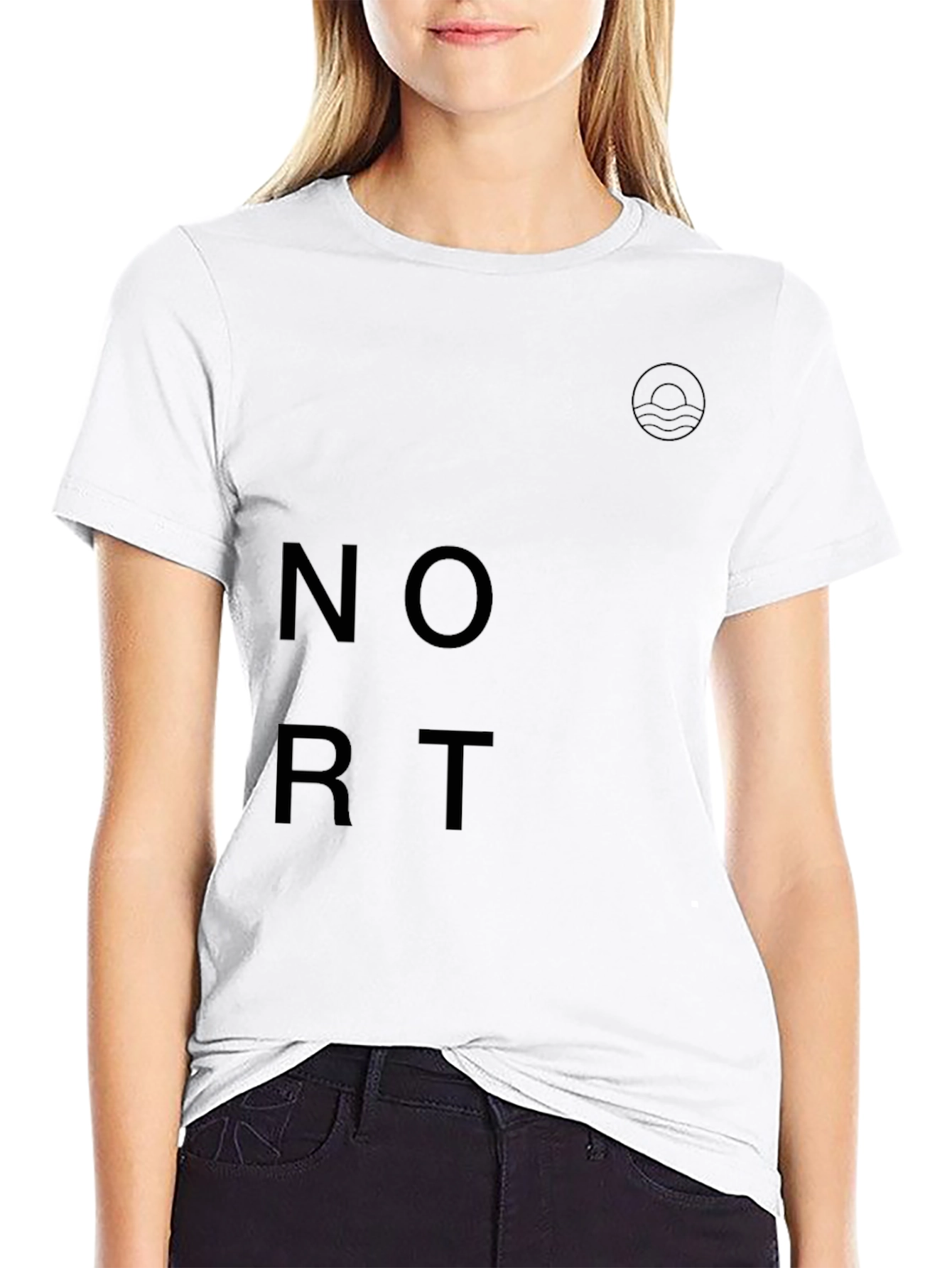 Black Modern Black Graphic Tee - "Nort" Design view 9