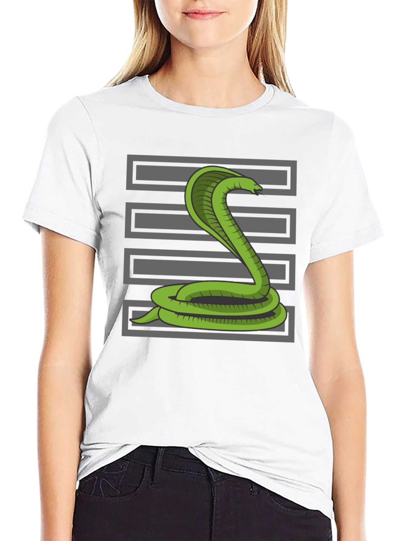 Black Cobra Snake T-Shirt - Graphic Tee for Men view 9