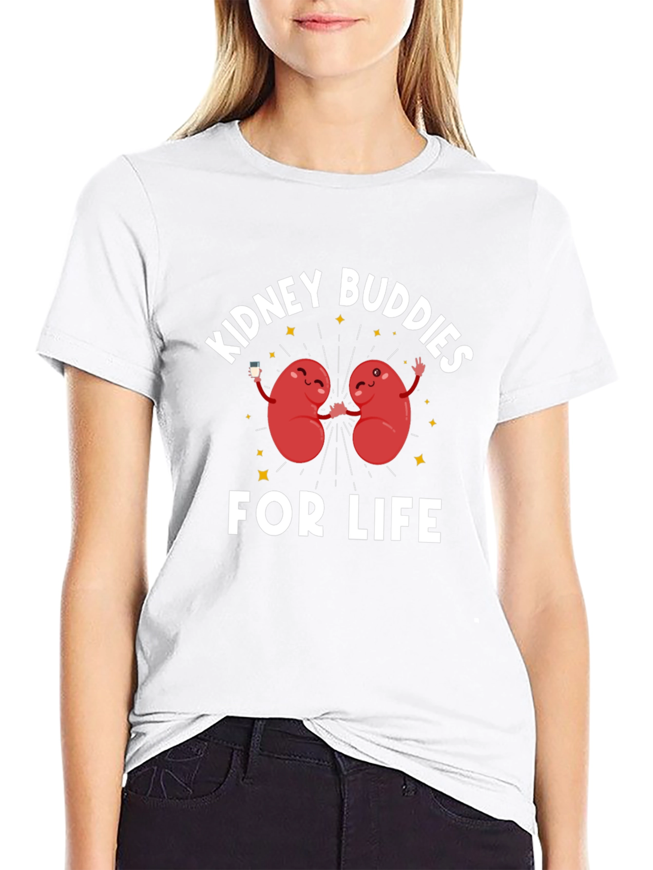 Black Kidney Buddies For Life Graphic Tee view 9