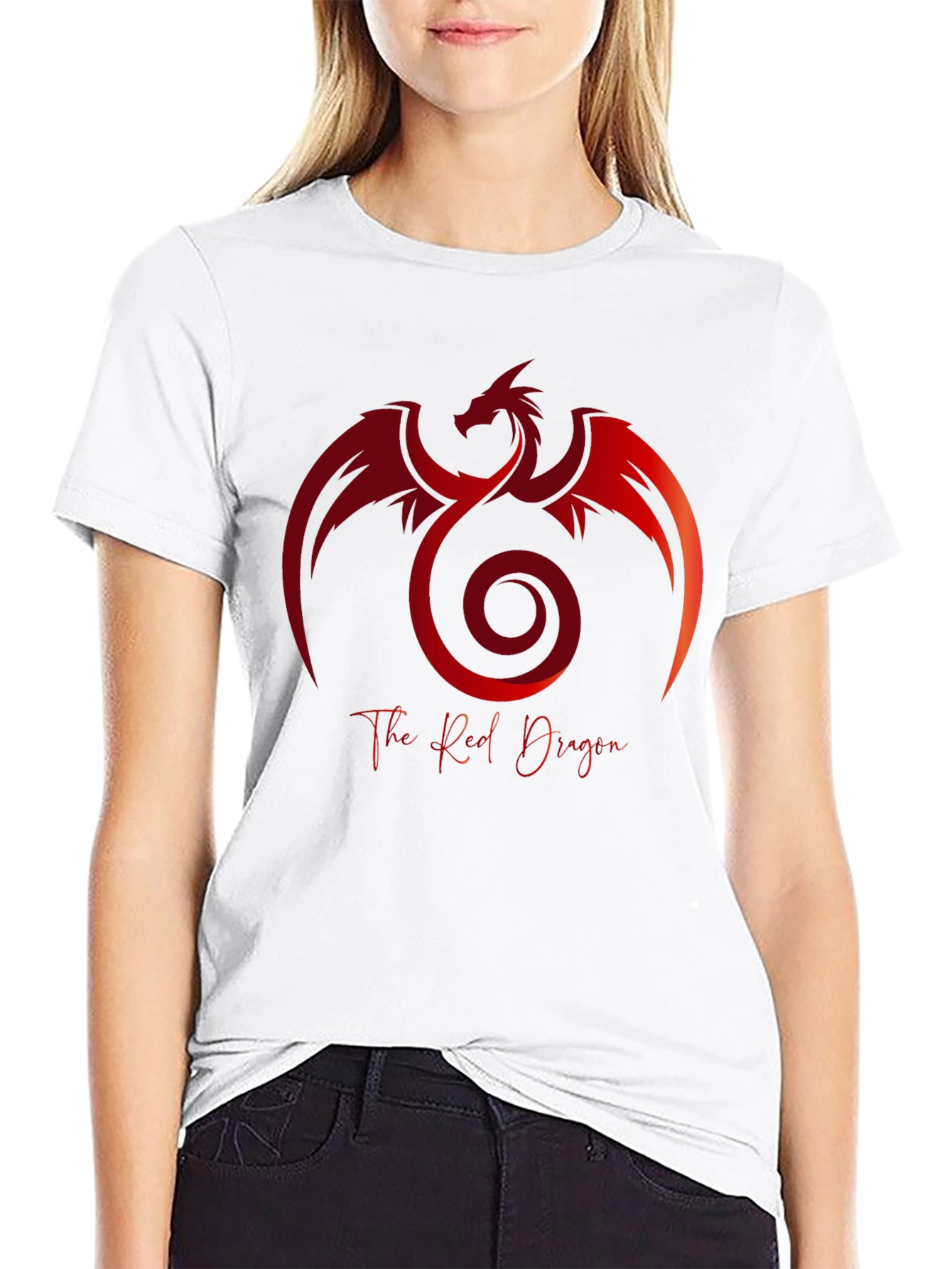 Black The Red Dragon Graphic Tee - Black Cotton Shirt view 9