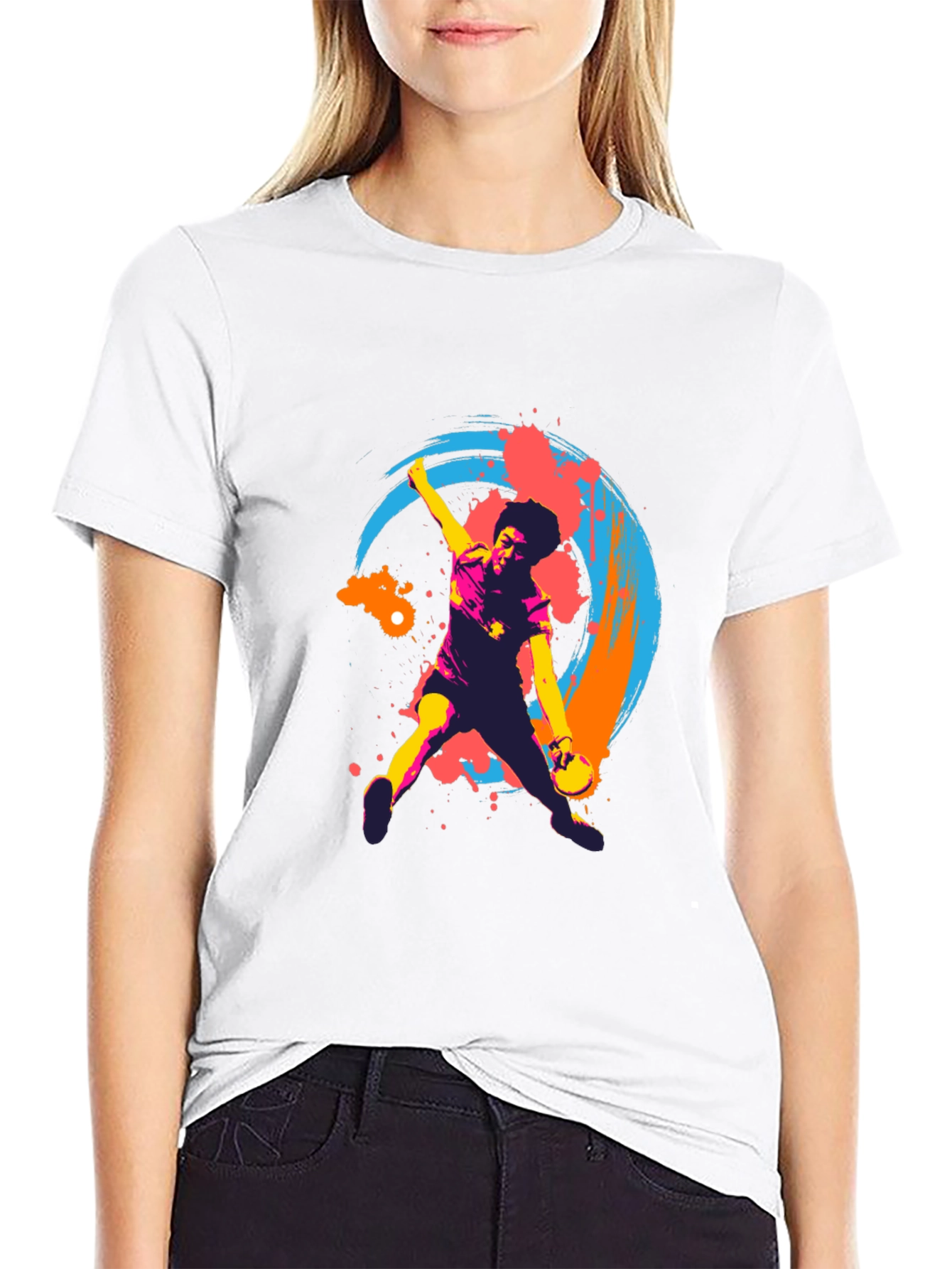 Abstract Sport Graphic Black T-Shirt - 9