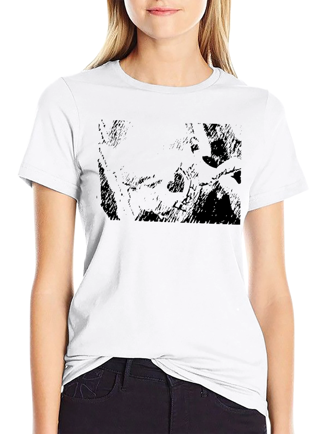 Black Men's Black Graphic Print T-Shirt view 9