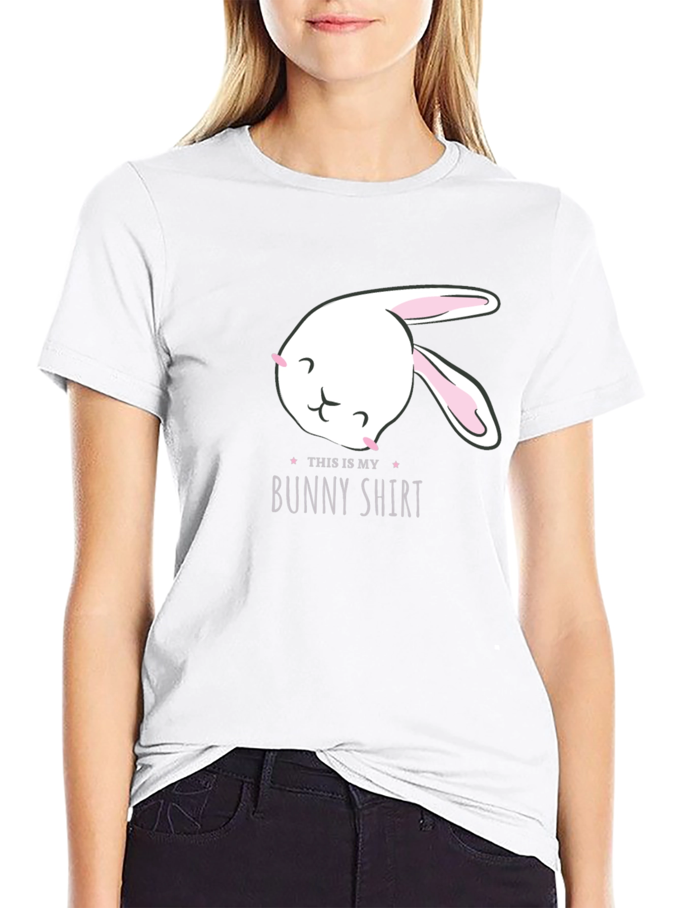 Black Cute Bunny Shirt - This is My Bunny Shirt view 9