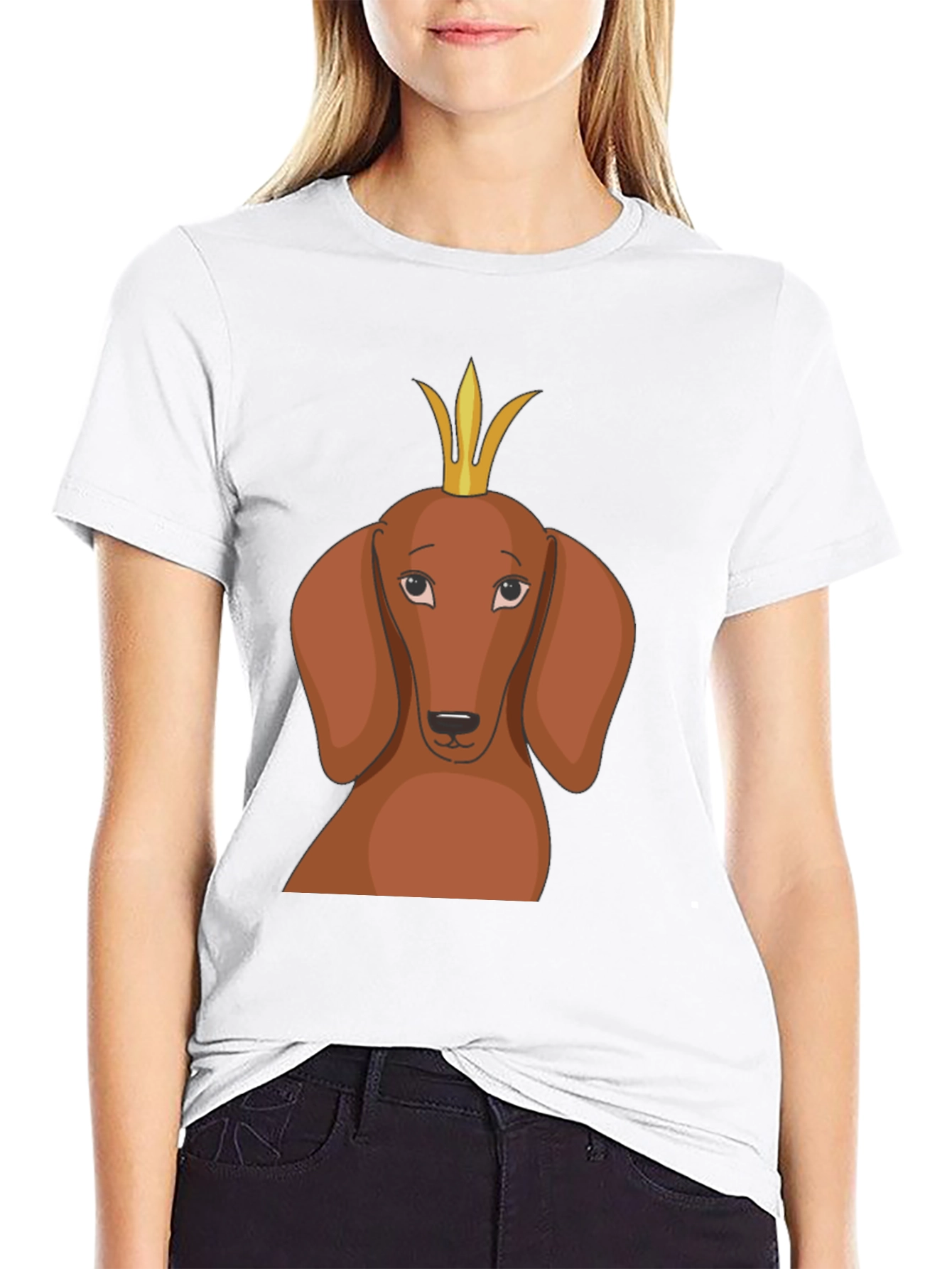 Black Dachshund King Graphic Tee - Black view 9