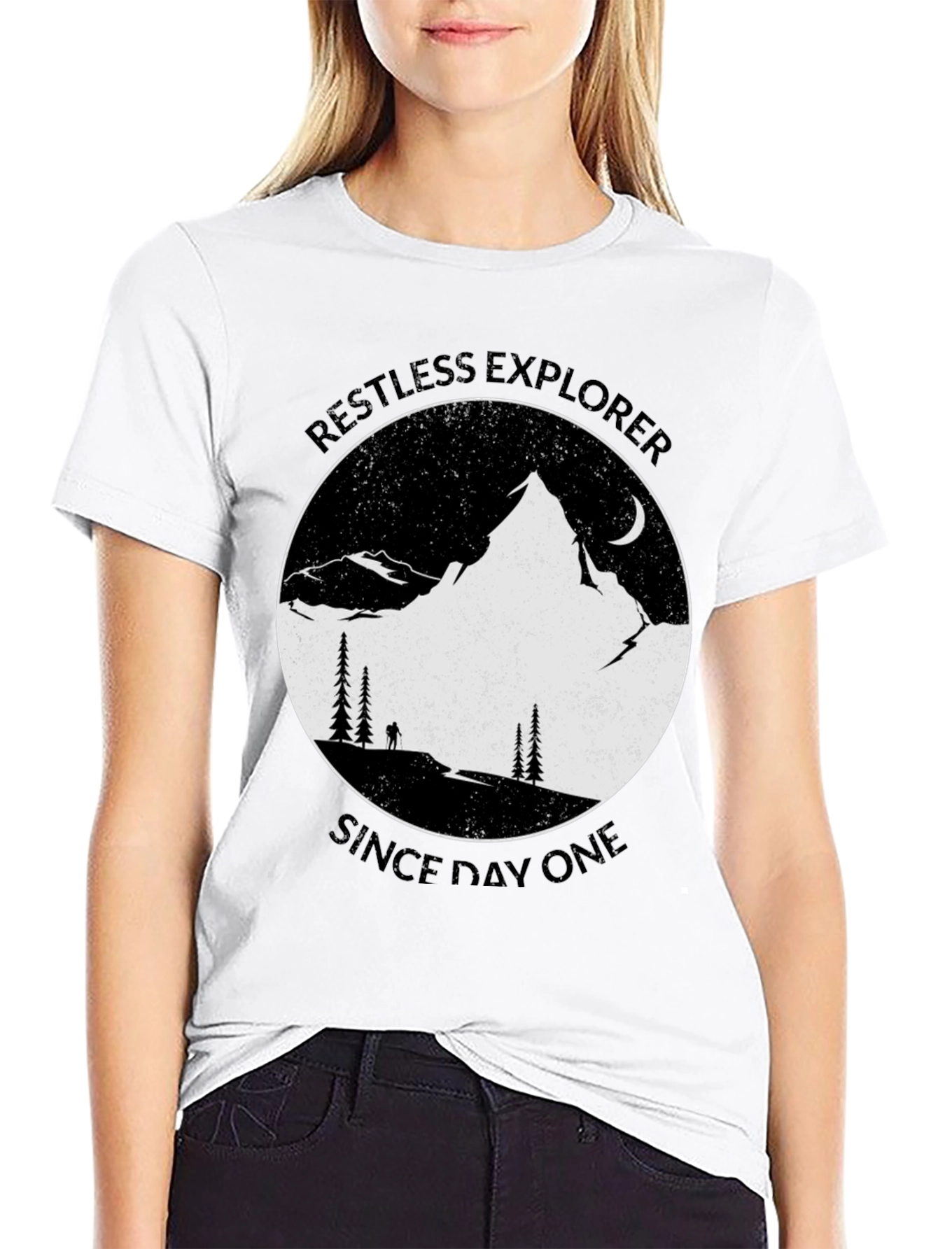 Black Restless Explorer Graphic Tee - Adventure Awaits! view 9
