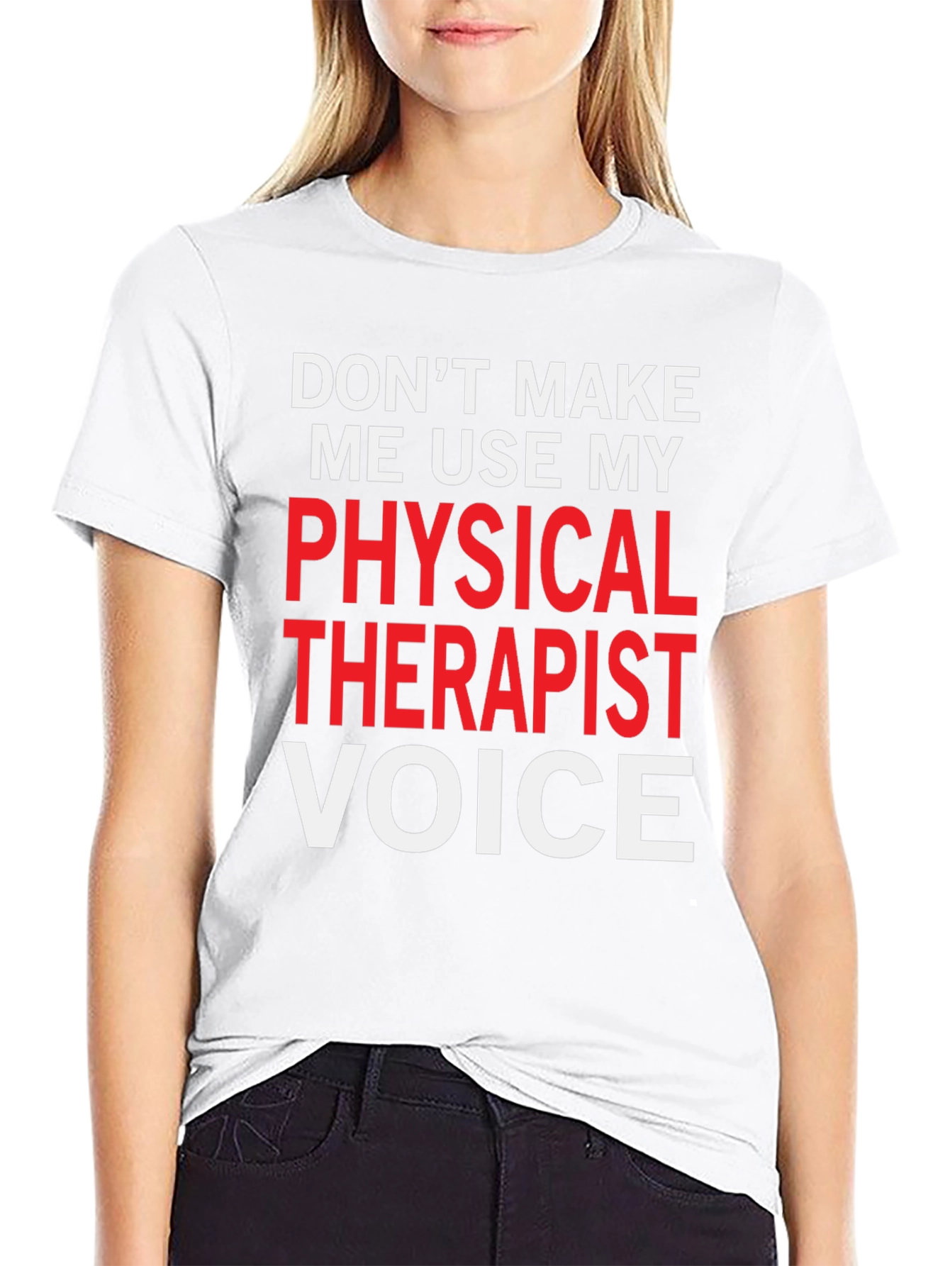 Black Physical Therapist Voice Graphic Tee view 9