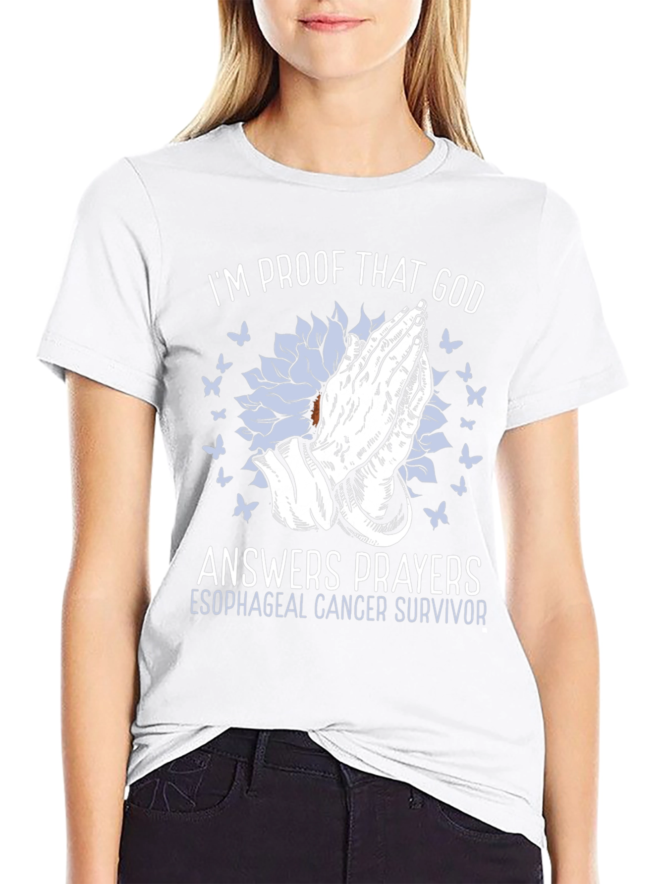 Black Faithful Cancer Survivor T-Shirt view 9