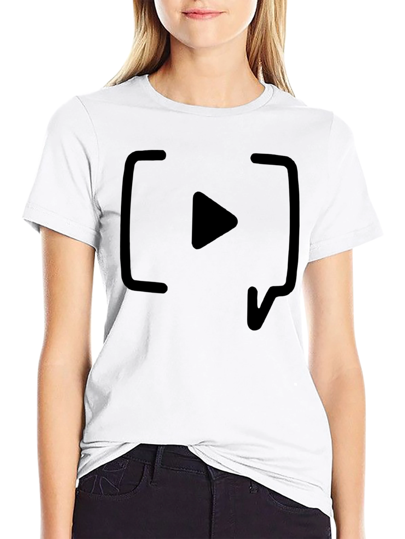 Black Play Icon Black T-Shirt - Stylish & Comfortable view 9