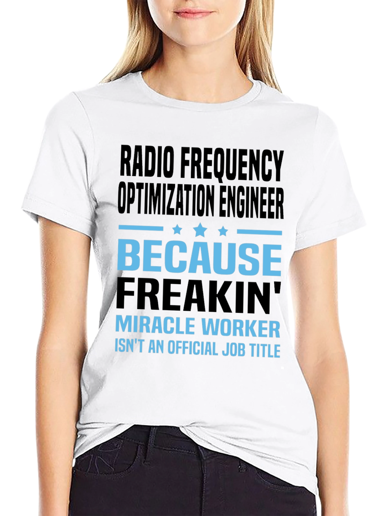 Black Radio Frequency Optimization Engineer T-Shirt view 9