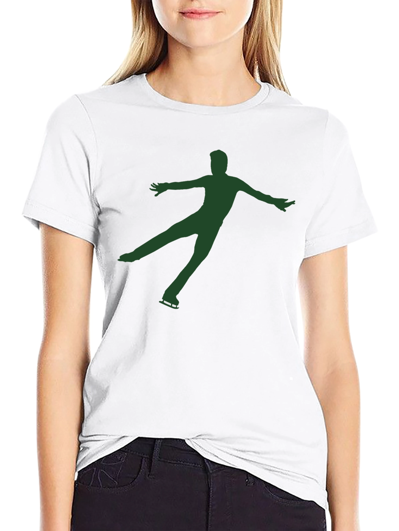 Black Figure Skater Graphic Tee - Black view 9