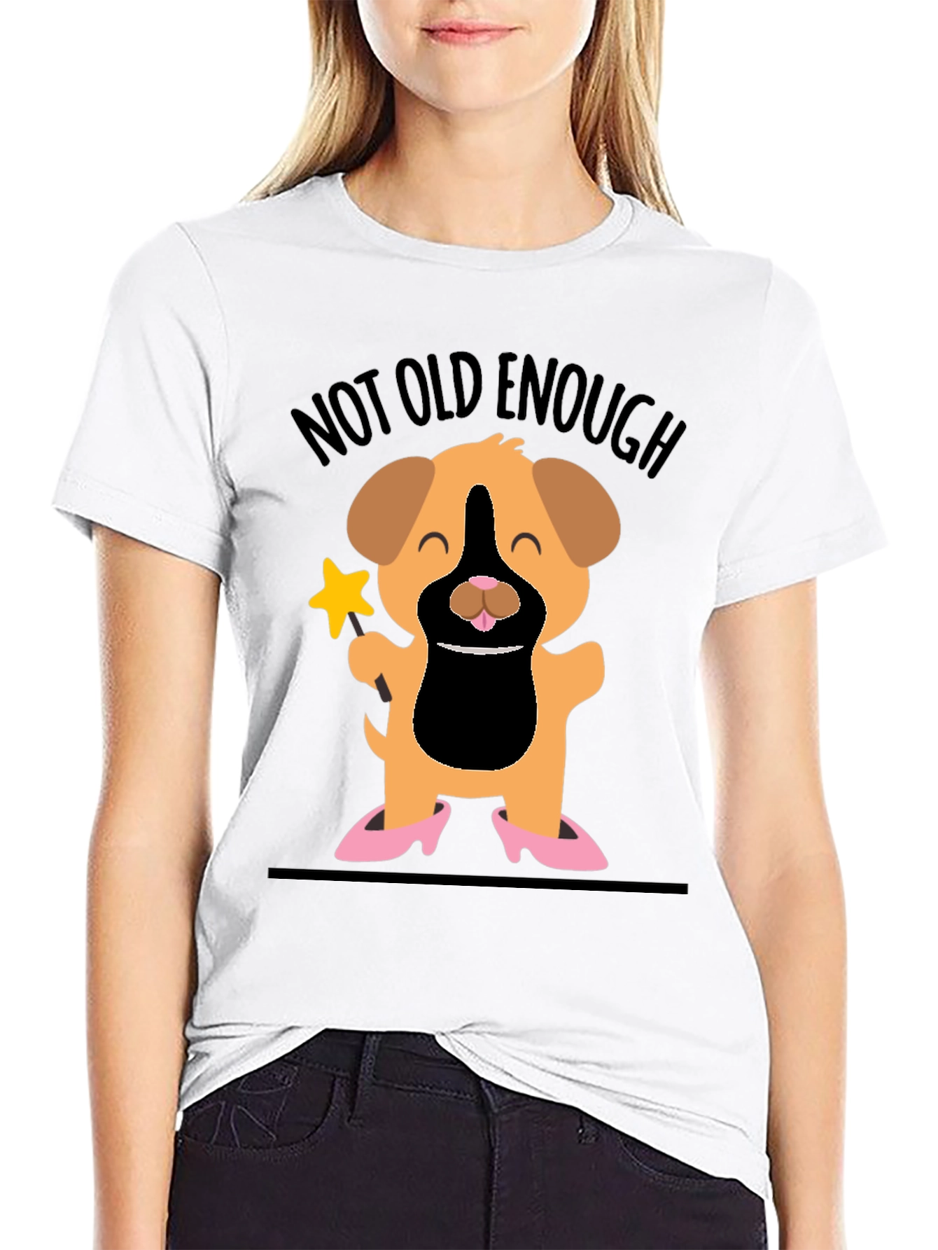 Black Not Old Enough Graphic Tee view 9