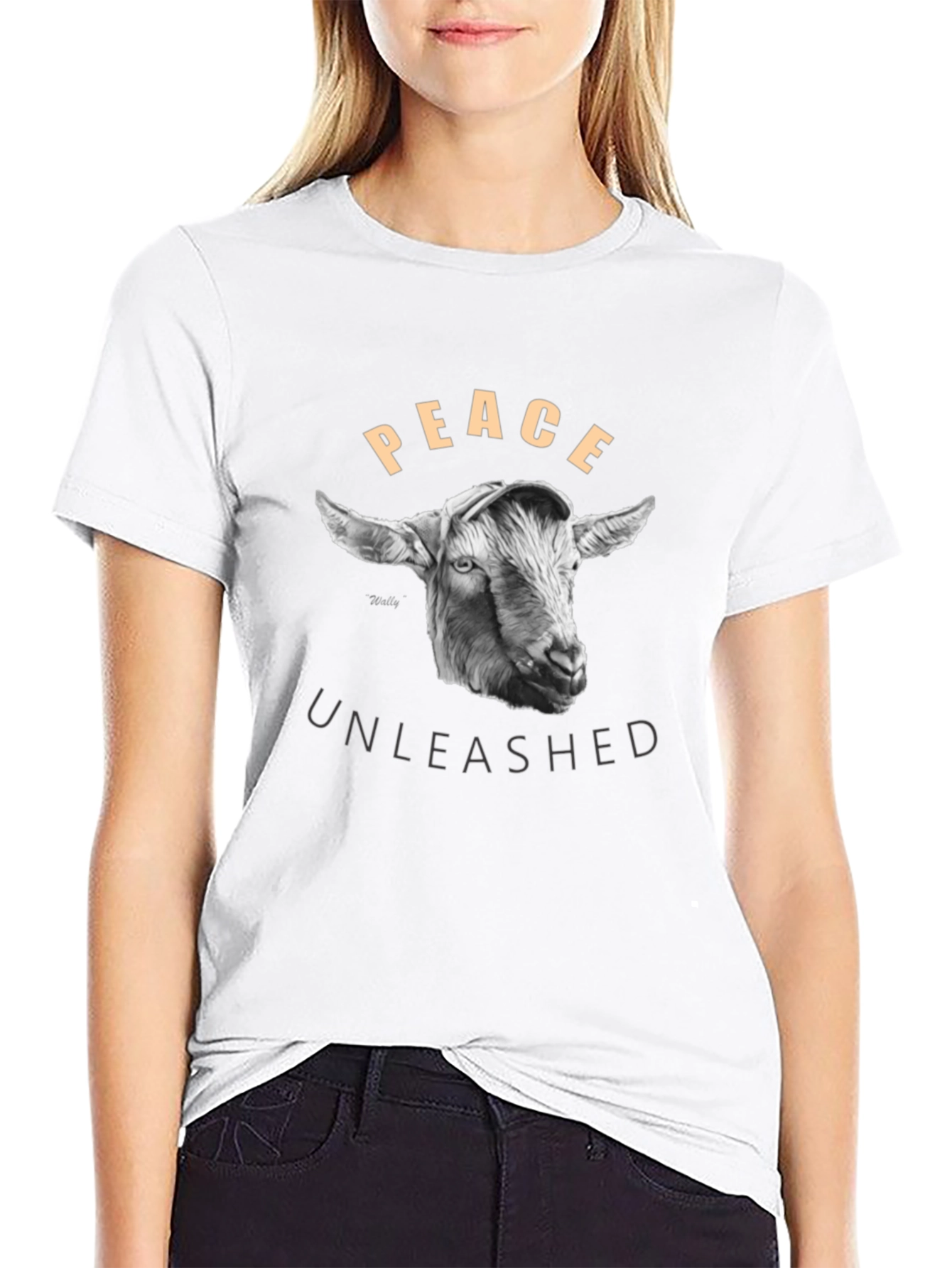 Peace Unleashed Goat Graphic Tee - Black - 9
