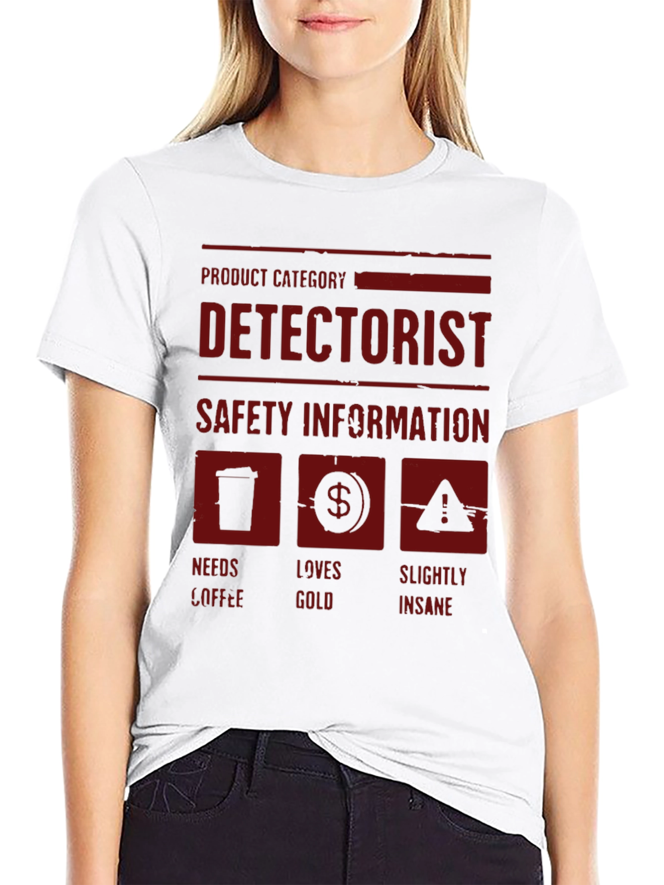 Black Detectorist Funny T-Shirt, Metal Detecting Gift  view 9