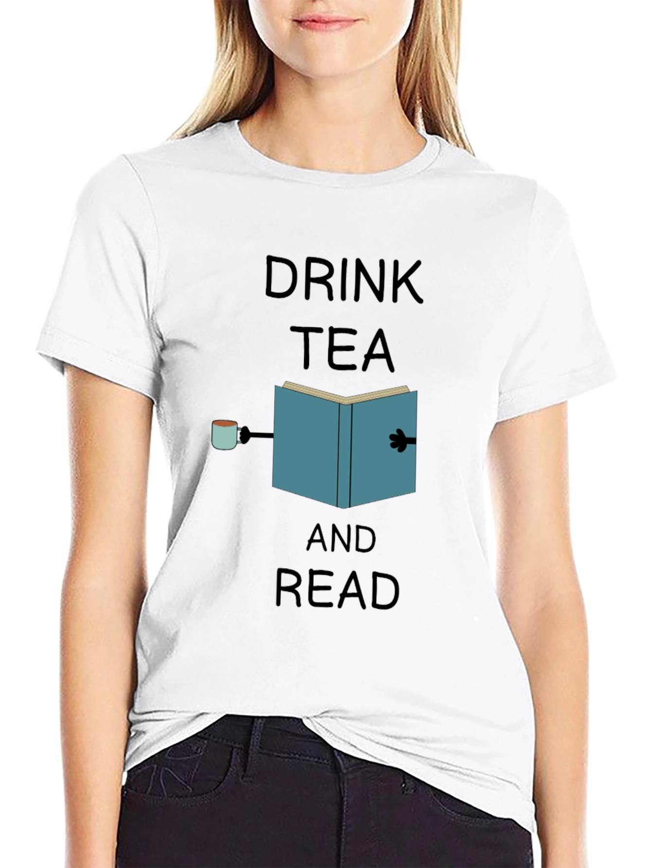 Black Drink Tea and Read Graphic T-Shirt view 9