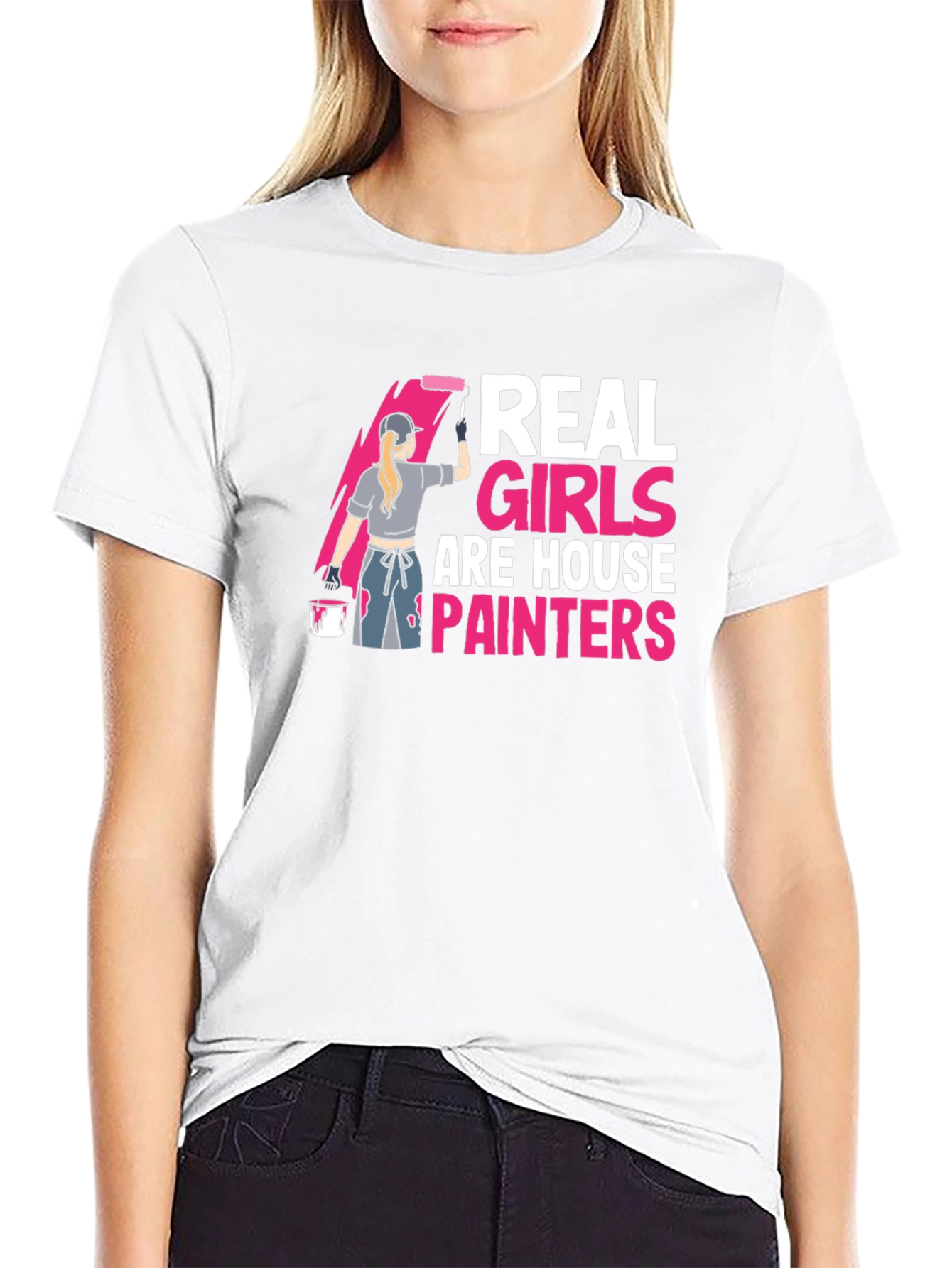 Black Real Girls are House Painters T-Shirt view 9