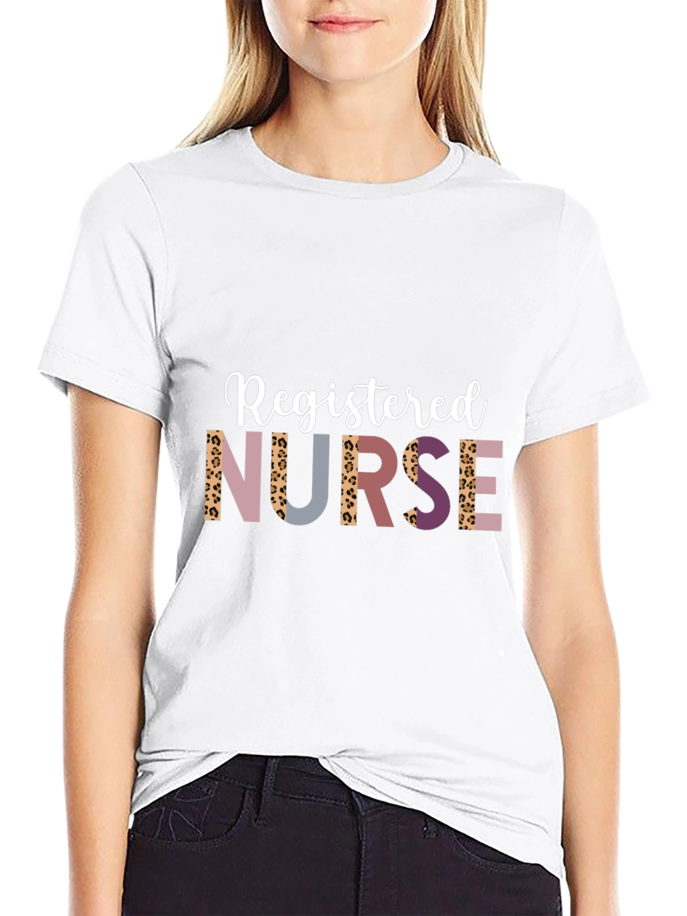 Black Registered Nurse Graphic T-Shirt view 9