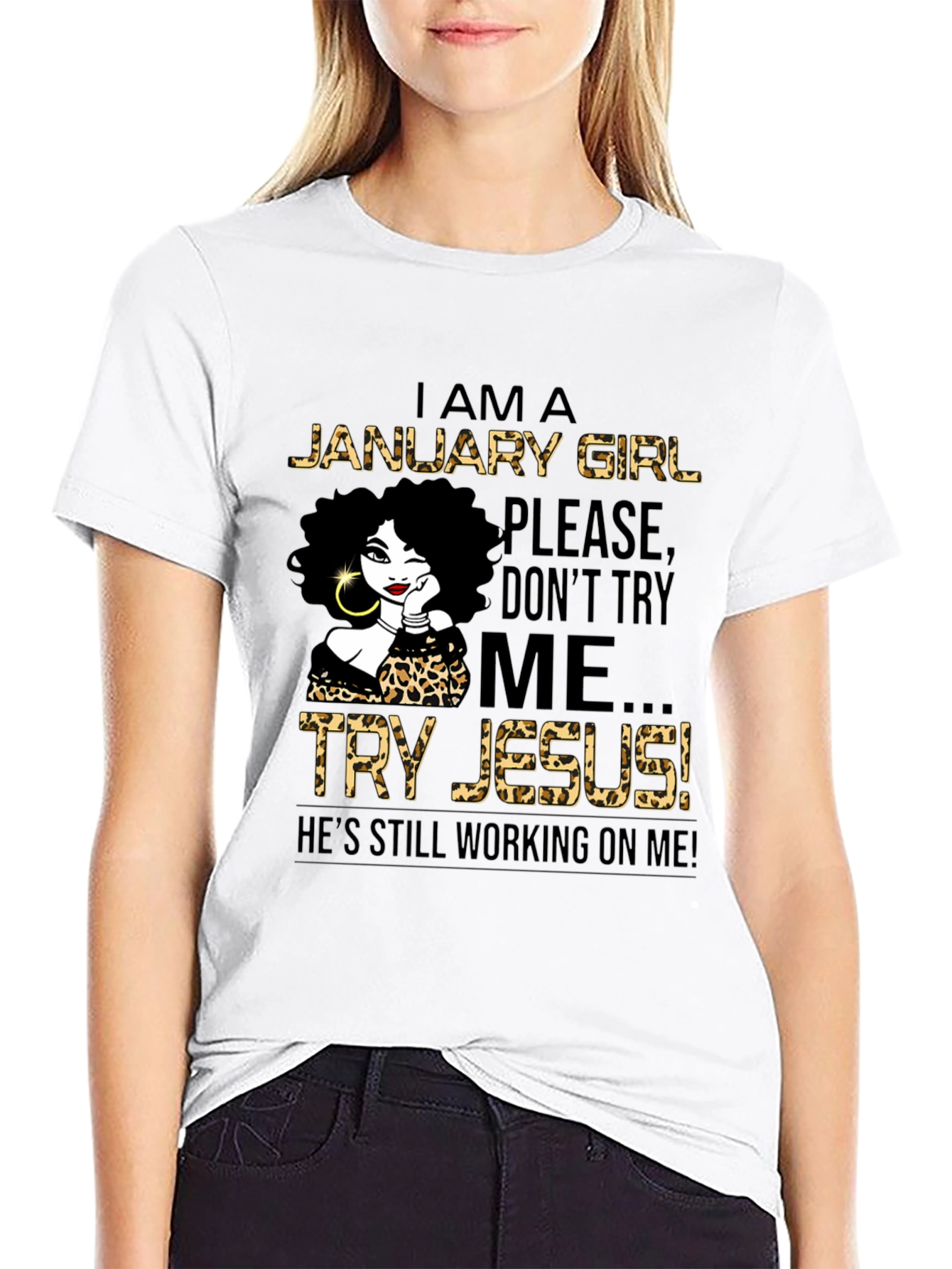 January Girl Leopard Print T-Shirt - 9