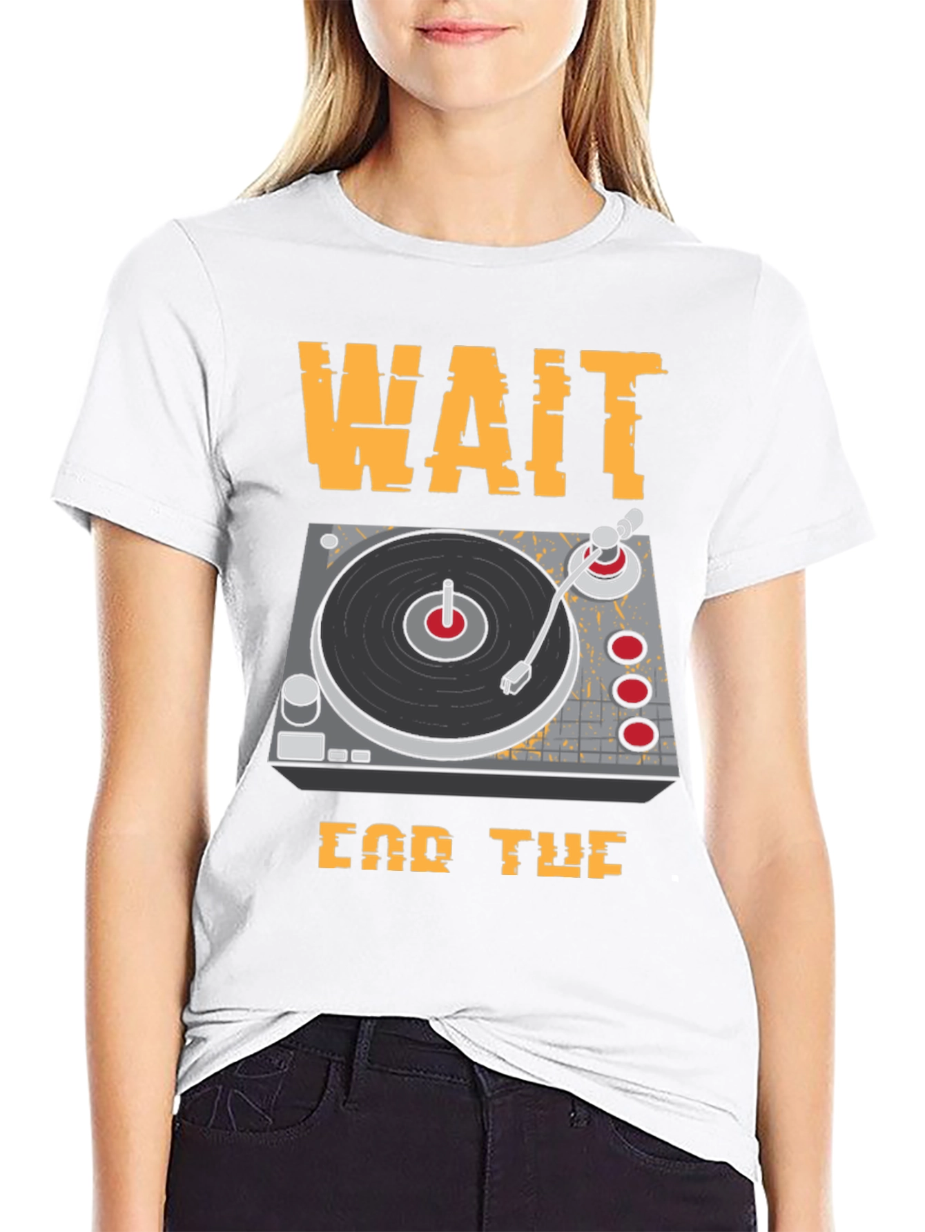 Wait For The Drop DJ Turntable Graphic T-Shirt - 9