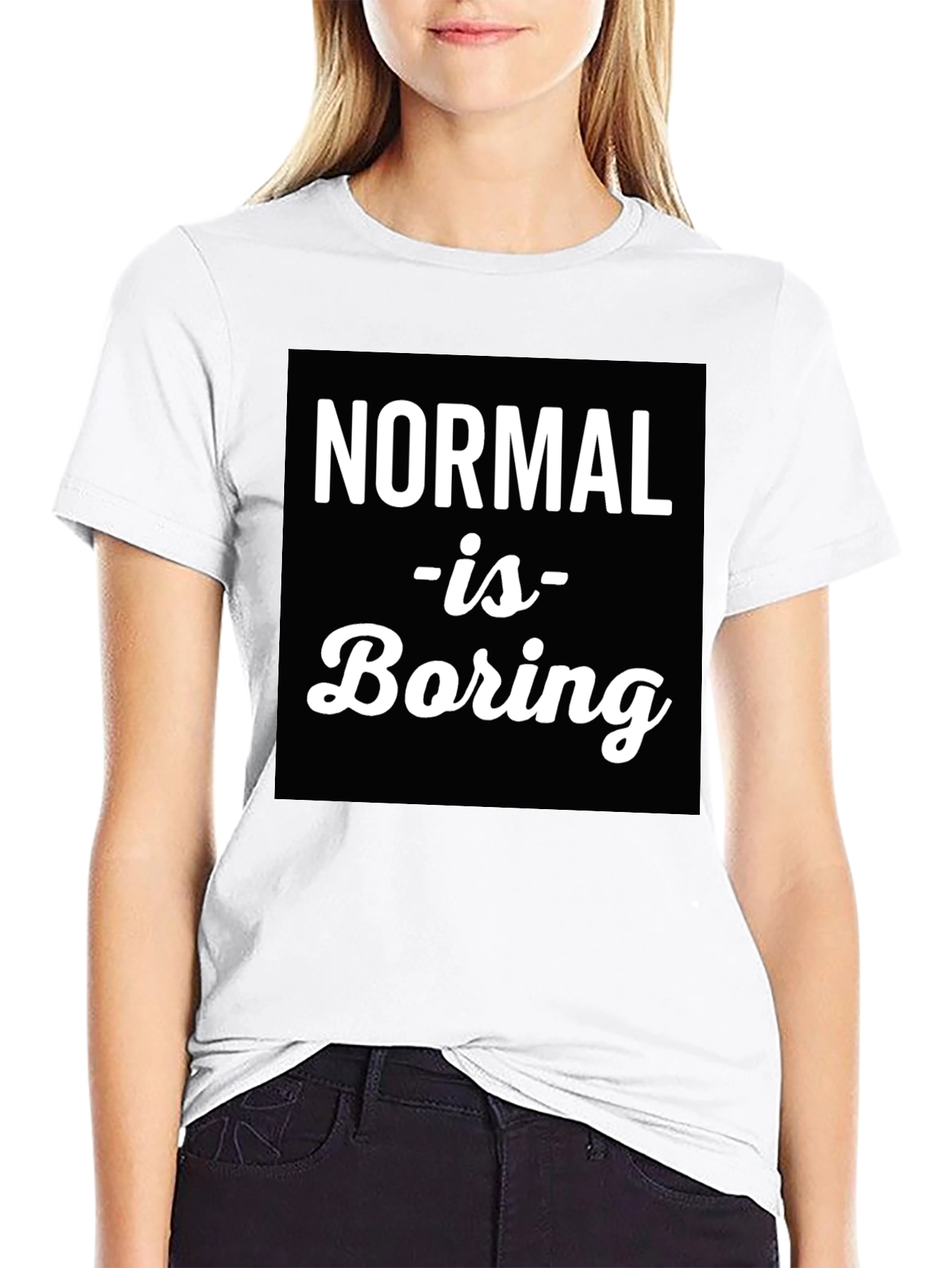 Black Normal is Boring Graphic Tee view 9