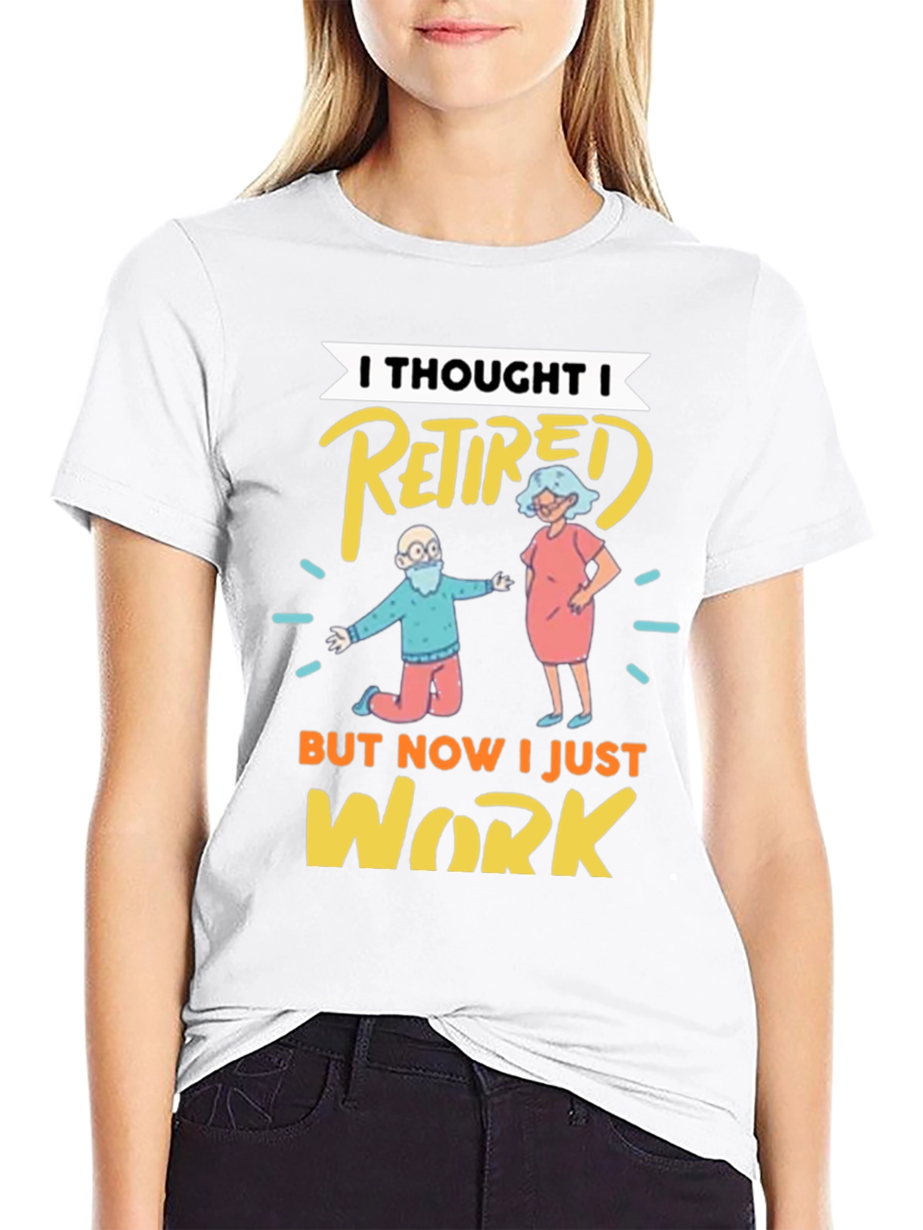 Black Funny Retirement T-Shirt - I Thought I Retired view 9