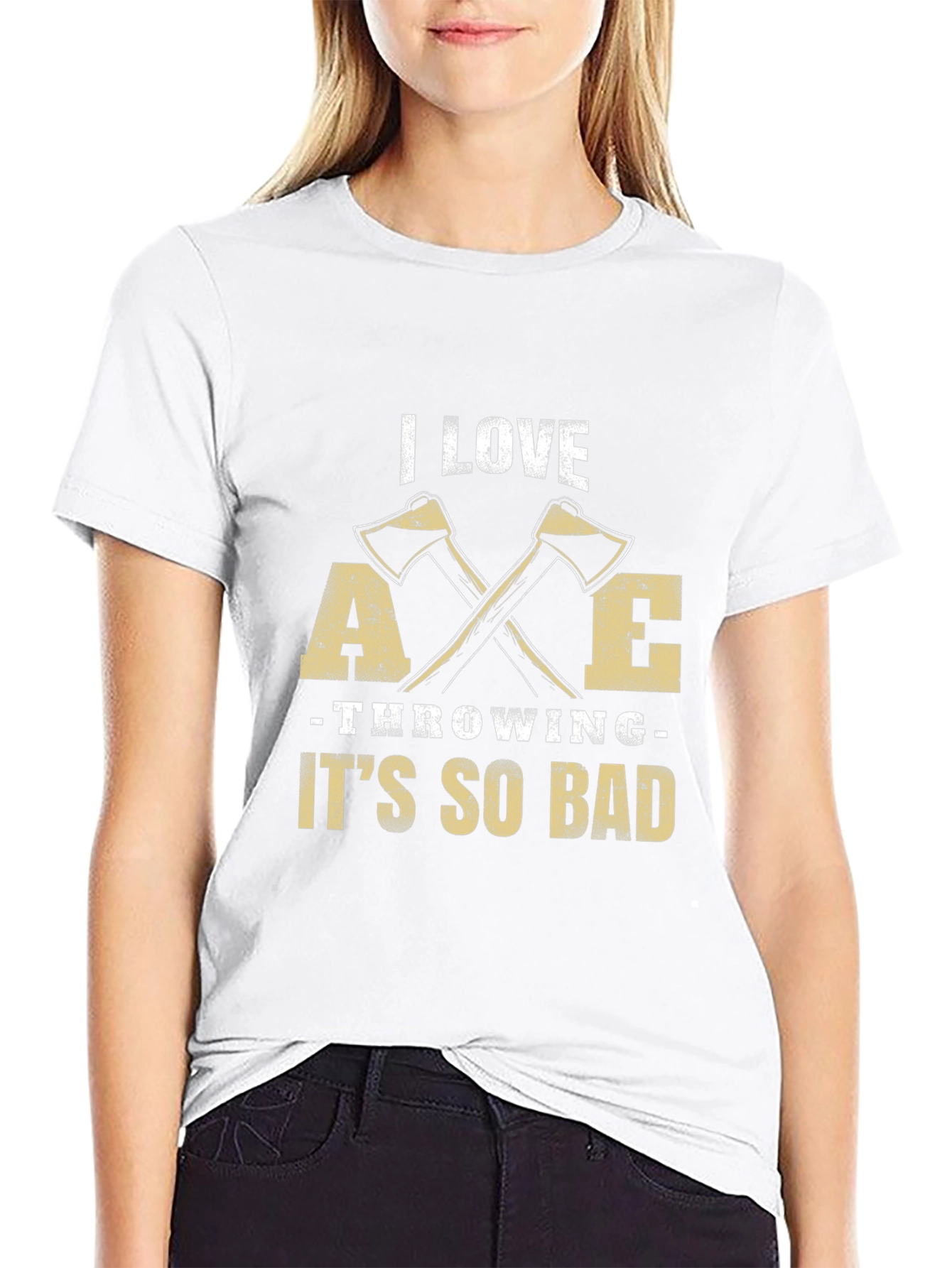 Black Axe Throwing T-Shirt - I Love Axe Throwing - Funny Gift view 9