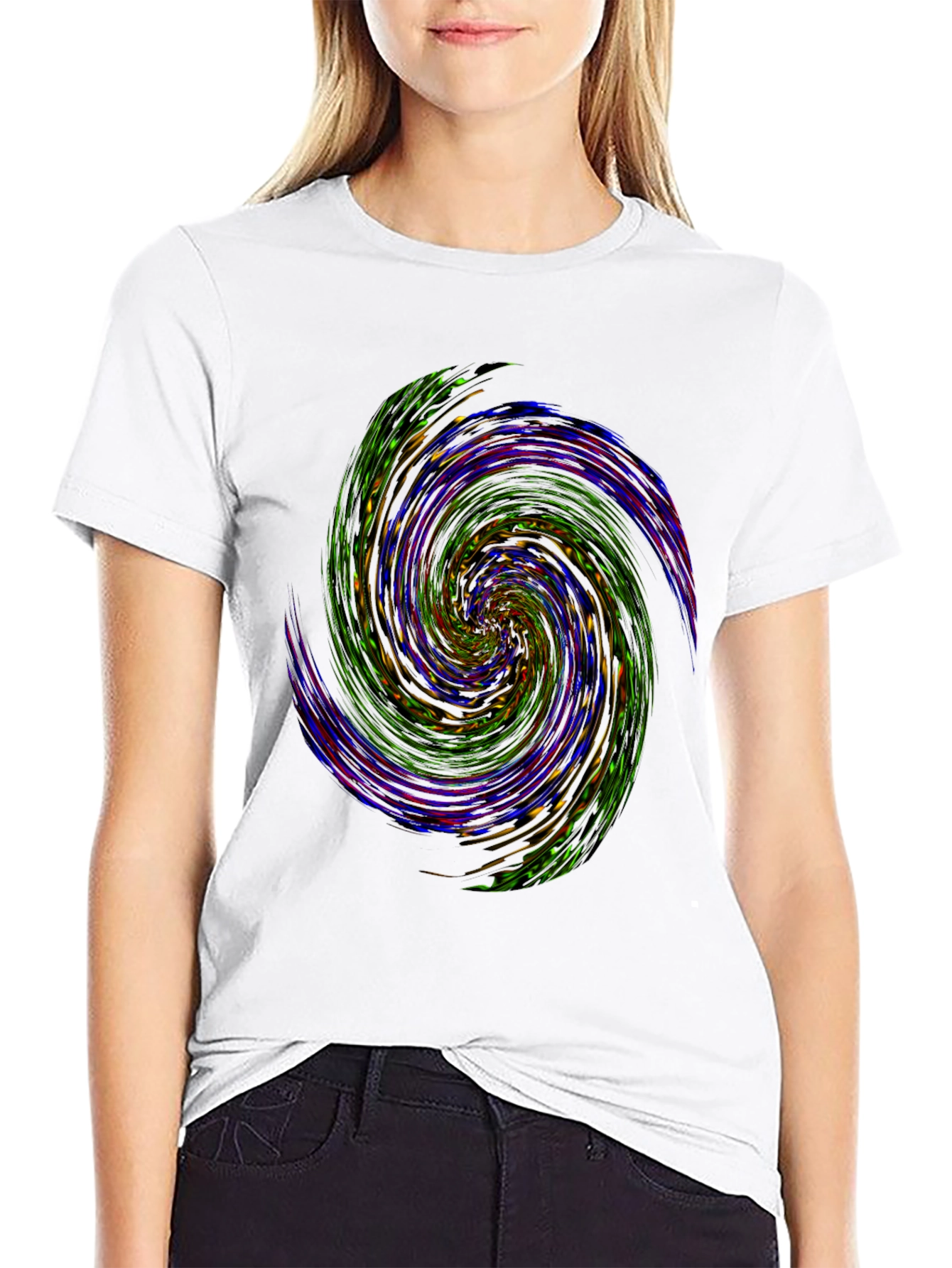 Vortex Spin Graphic Tee - Black Cotton Comfort - 9