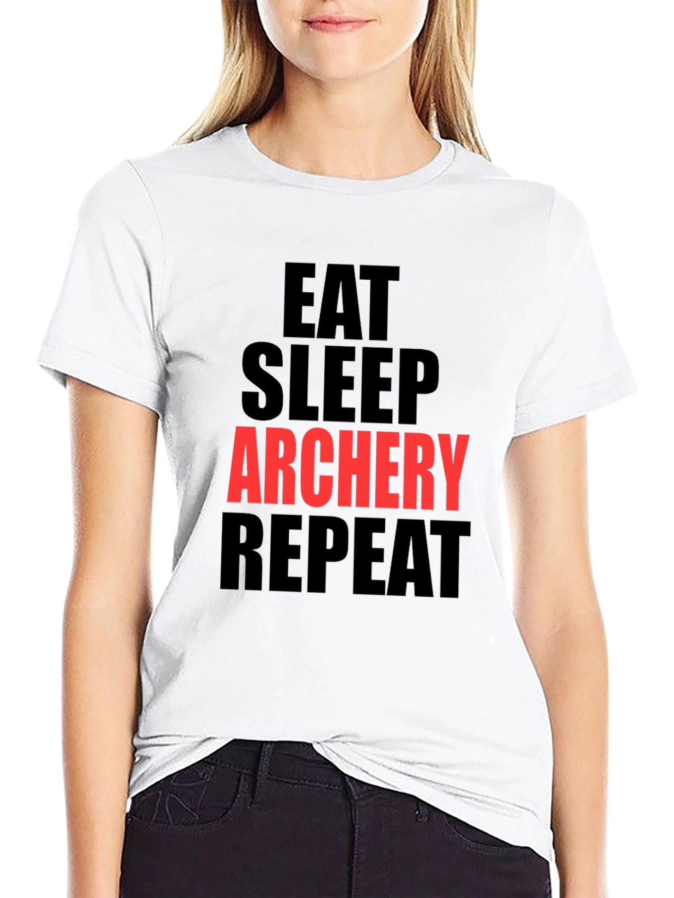 Eat Sleep Archery Repeat Black T-Shirt - 9