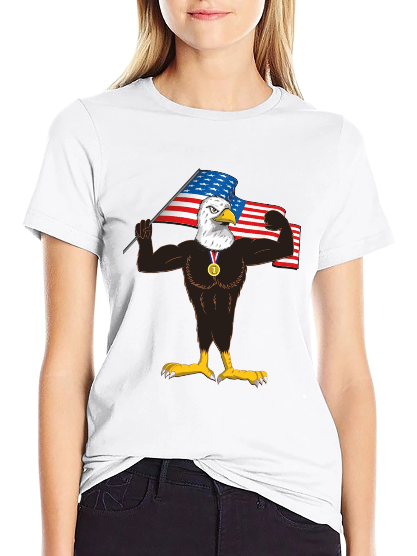Patriotic Eagle Graphic Tee - USA Pride - 9