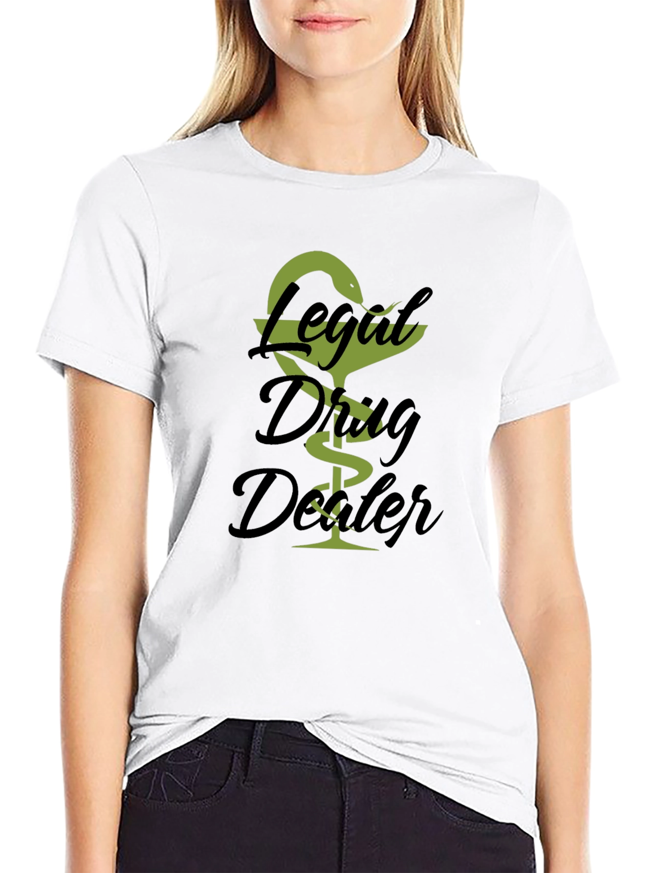Black Legal Drug Dealer T-Shirt - Novelty Graphic Tee view 9