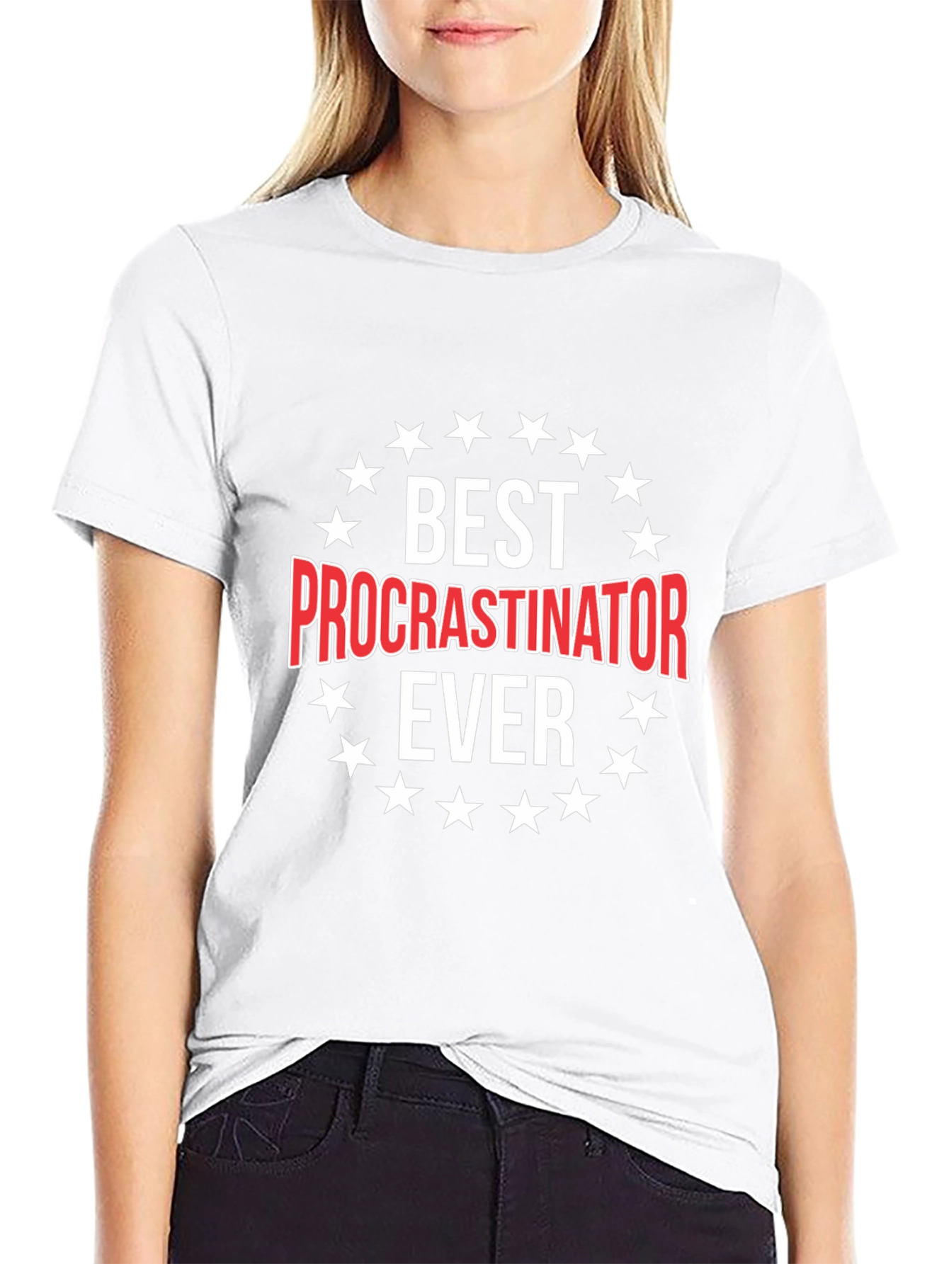 Black Best Procrastinator Ever Graphic Tee view 9