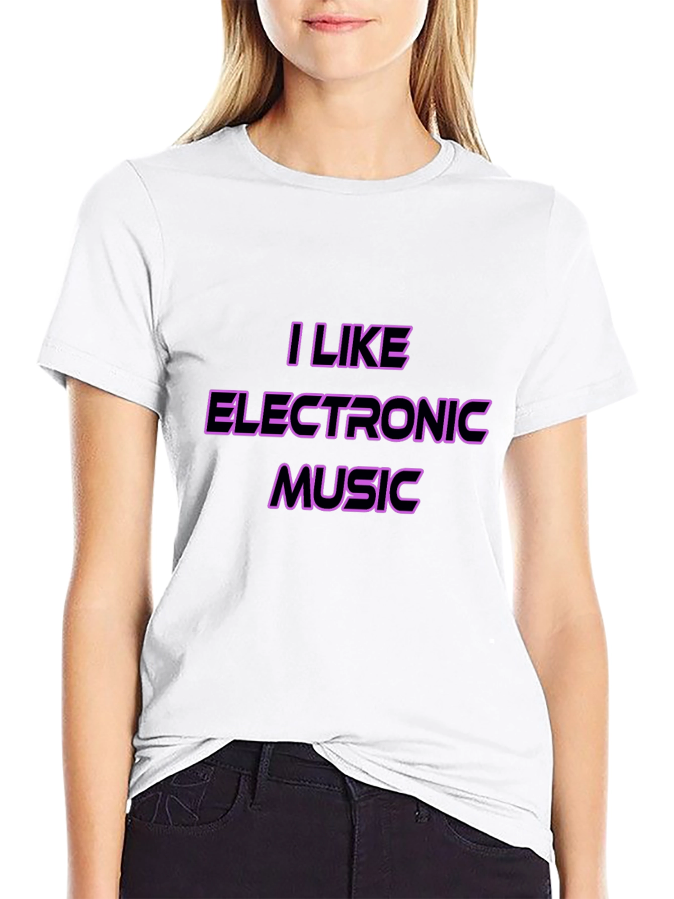 Black I Like Electronic Music Black T-Shirt view 9