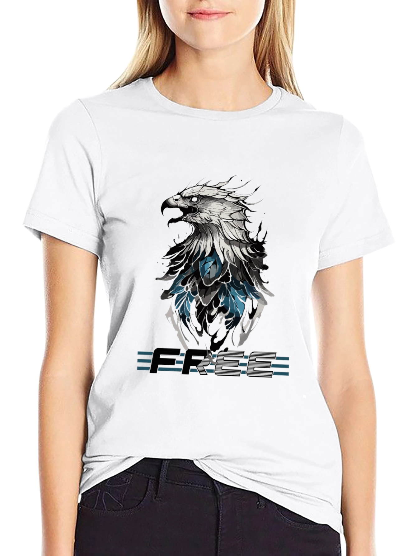 Black Eagle Graphic T-Shirt - Black view 9