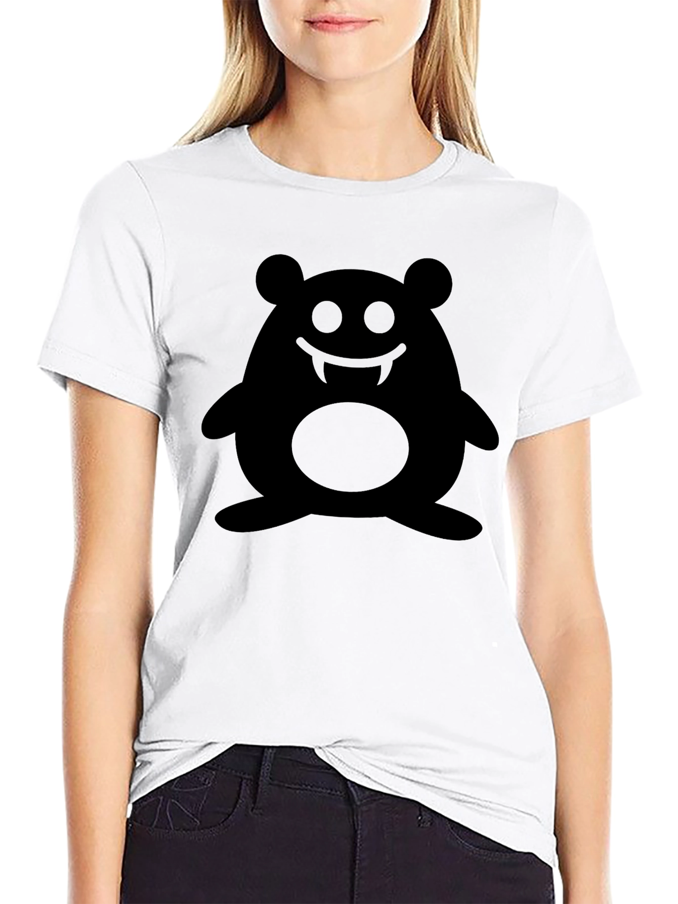 Black Vampire Hamster Graphic Tee - Black T-Shirt view 9