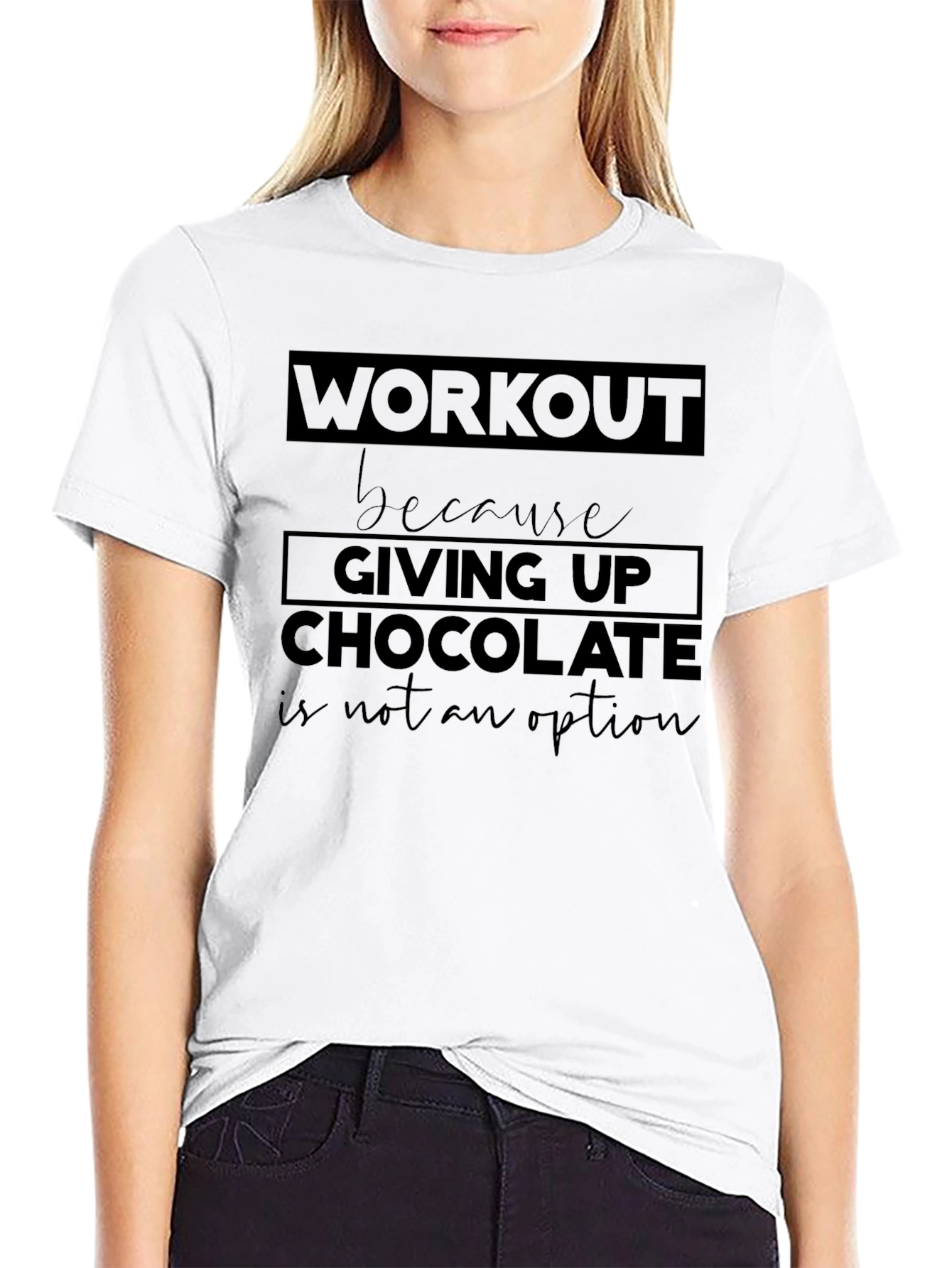 Black Workout for Chocolate Men's Black T-Shirt view 9