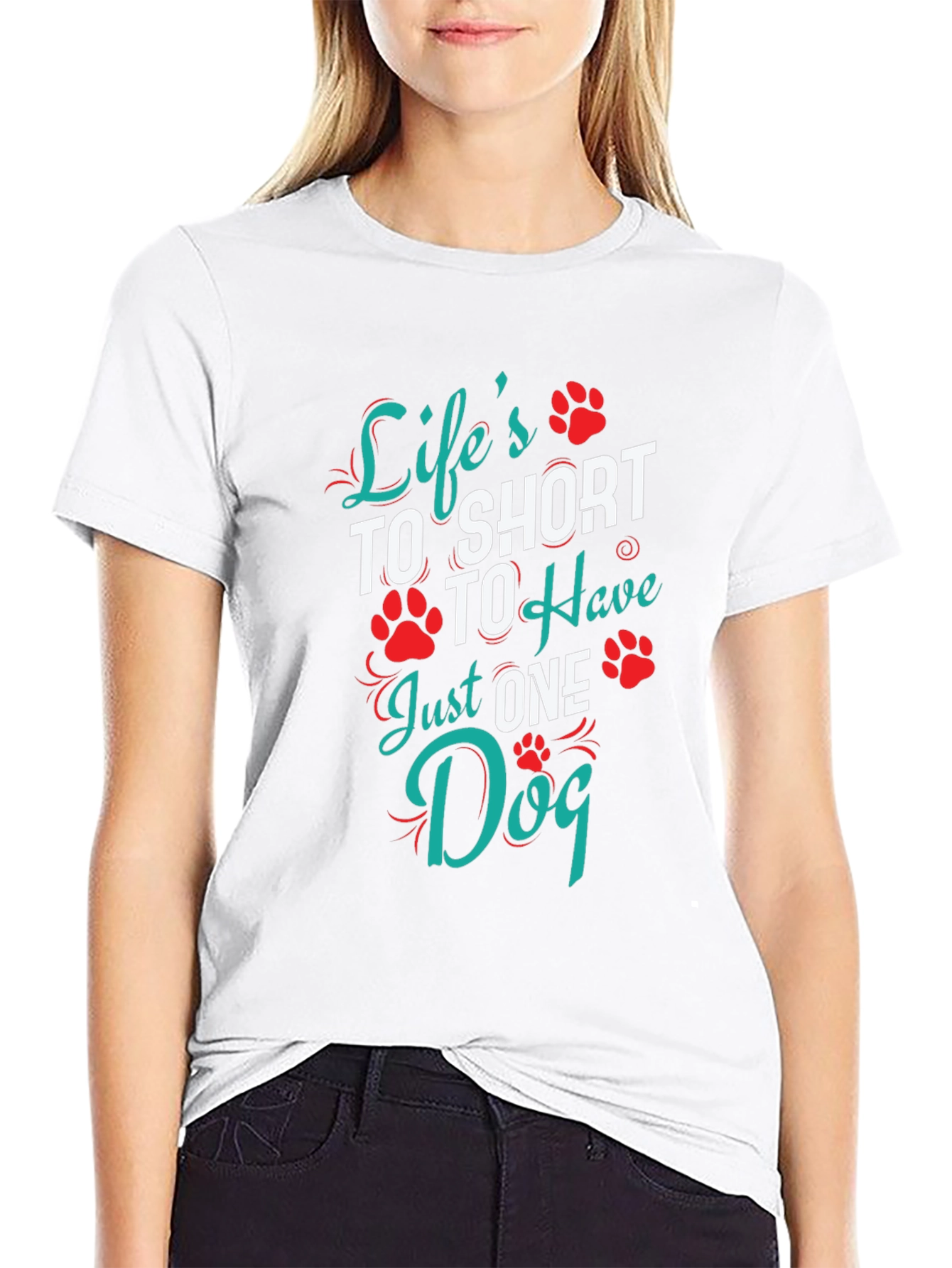 Black Life's Too Short Dog Lover Graphic Tee view 9