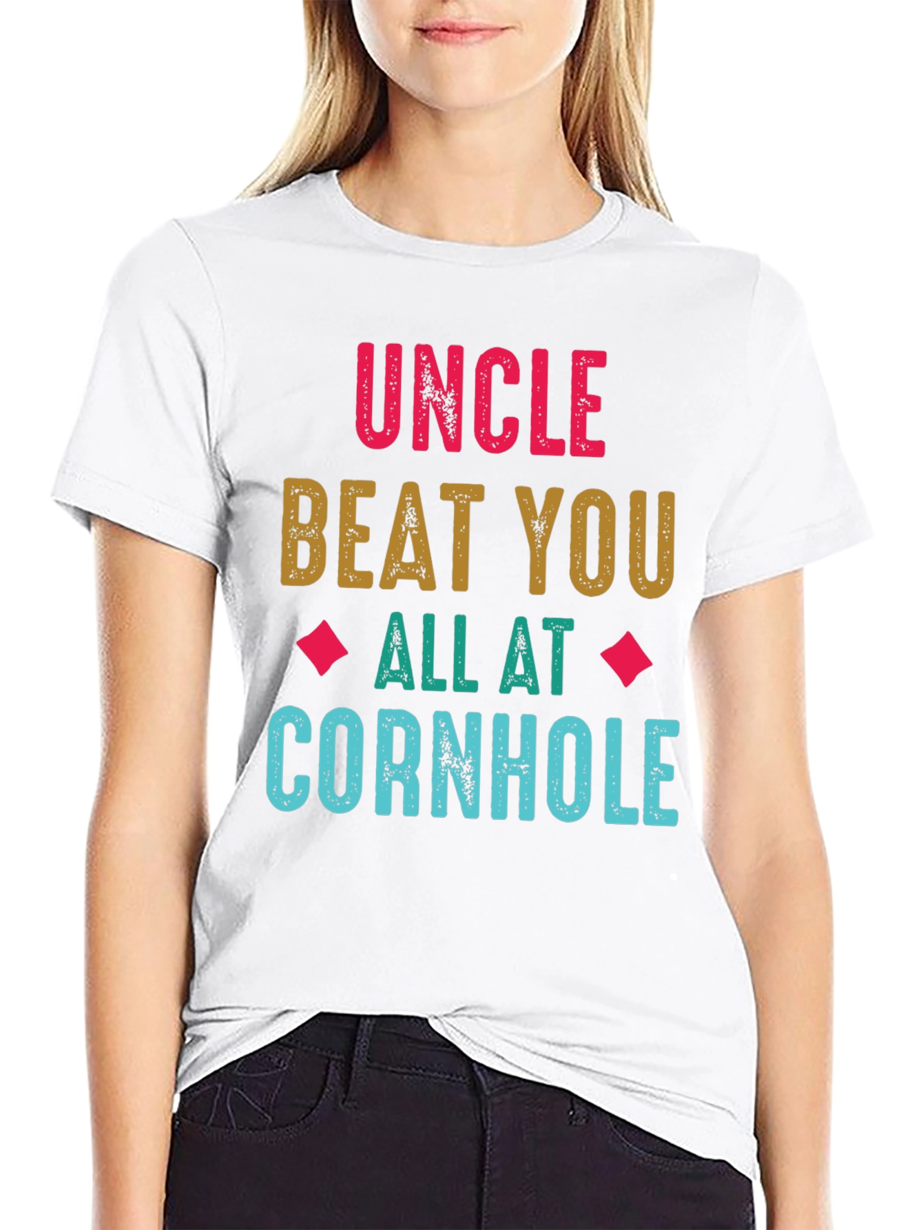 Black Uncle Cornhole T-Shirt - Funny Family Game Day Tee view 9