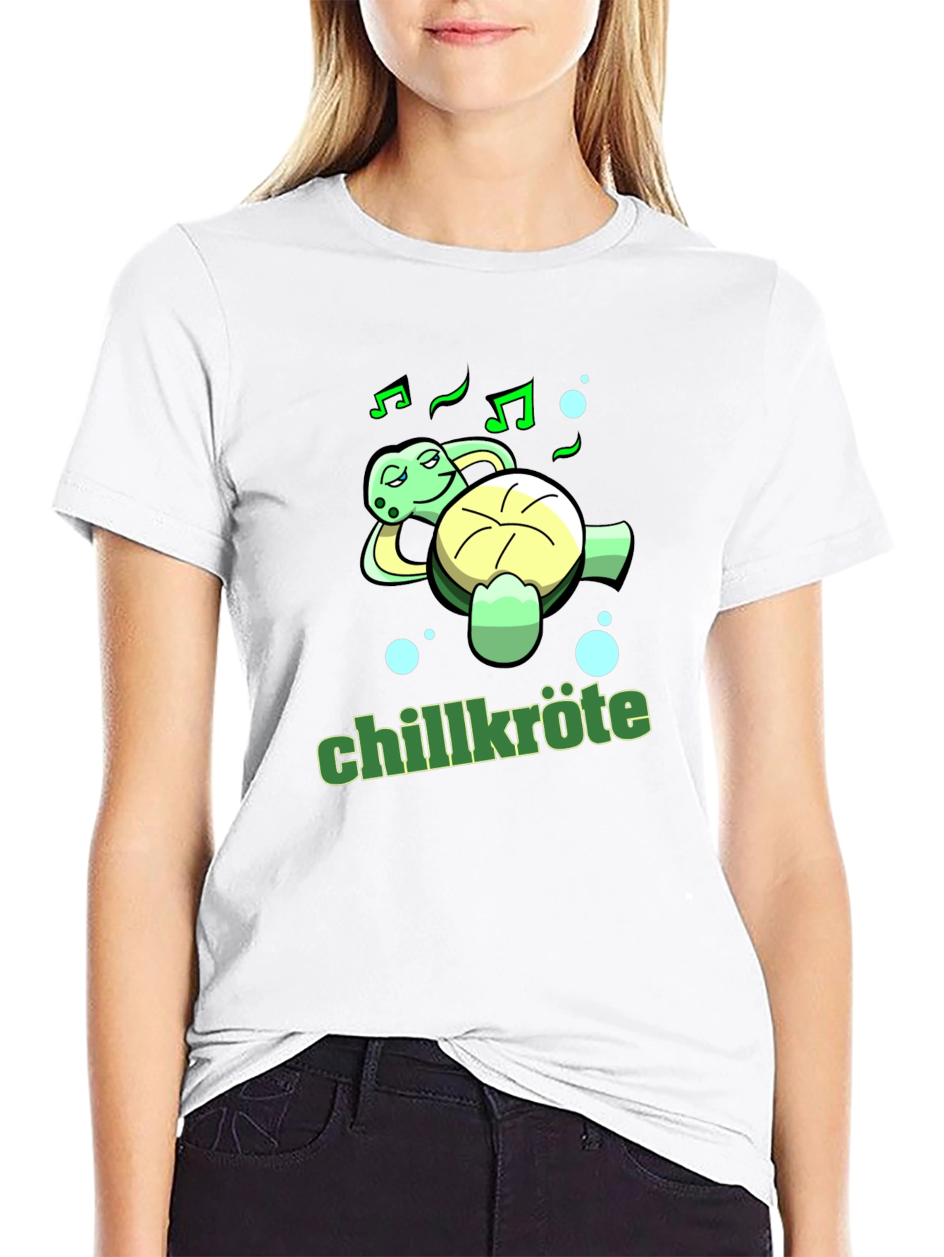 Black Chillkröte Turtle T-Shirt Relaxed Music Lover Tee view 9