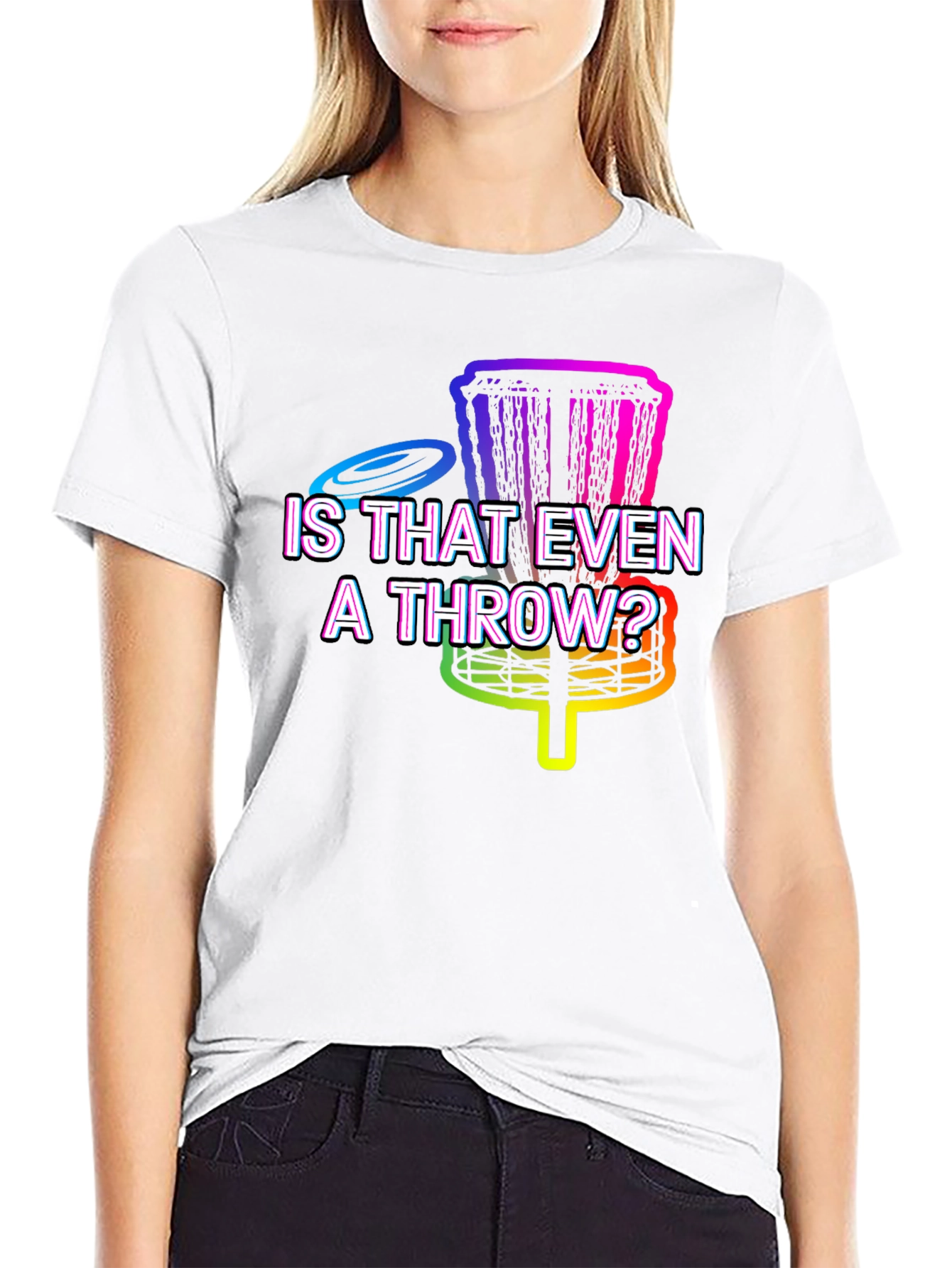 Black Is That Even A Throw? Disc Golf T-Shirt view 9