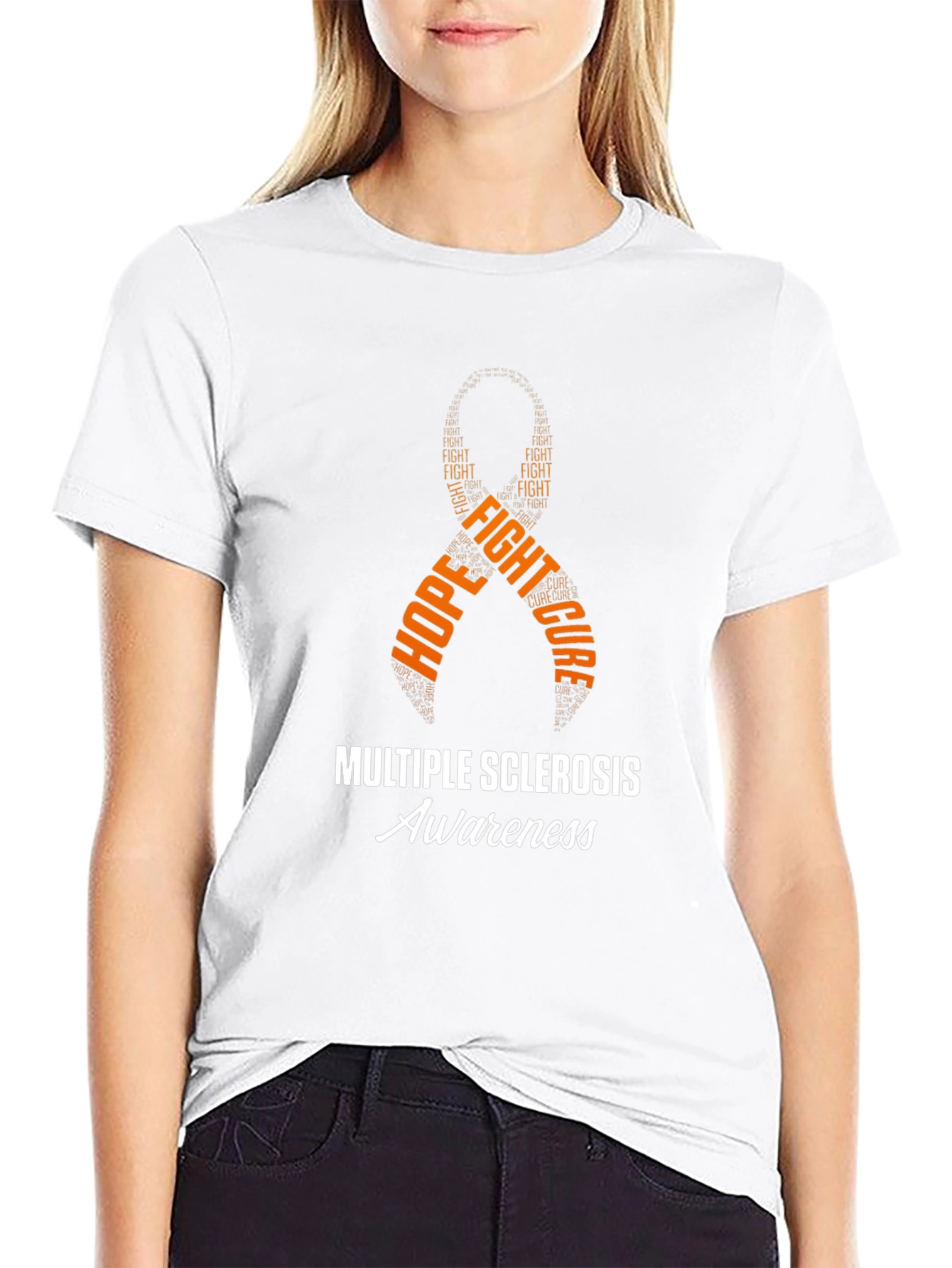 Multiple Sclerosis Awareness Ribbon T-Shirt - 9