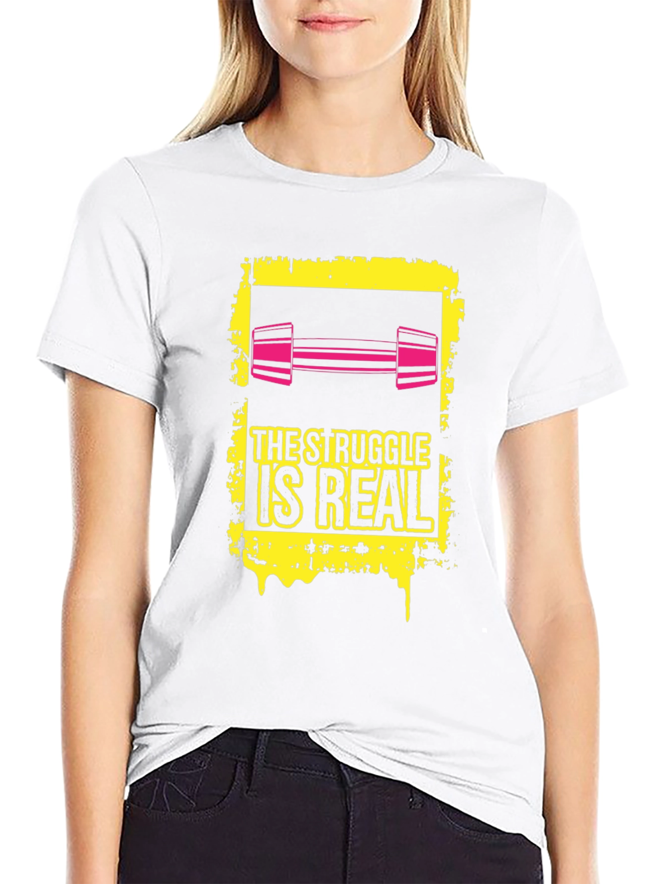 The Struggle Is Real Graphic T-Shirt - Black - 9