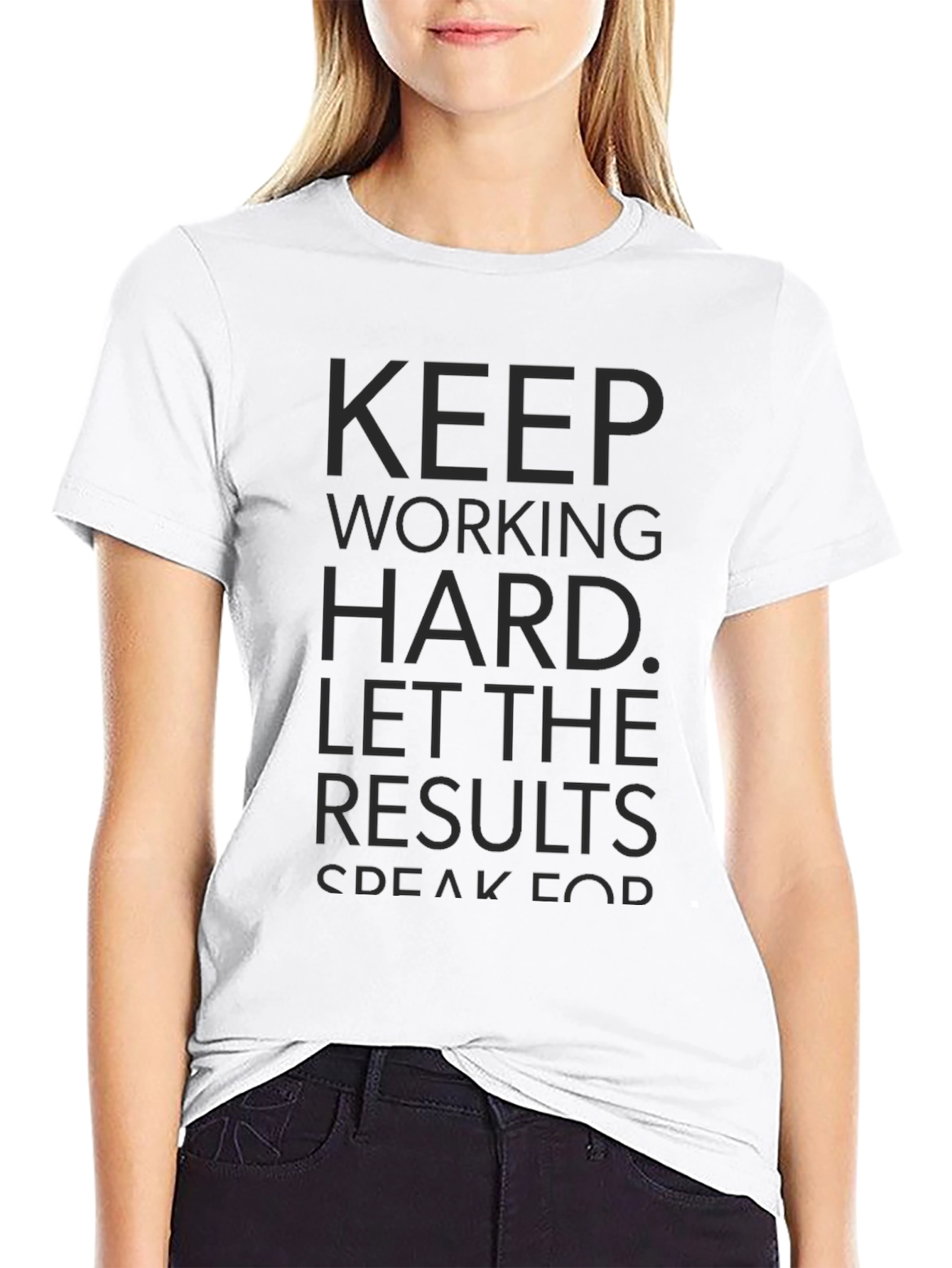 Black Motivational T-Shirt - Keep Working Hard view 9