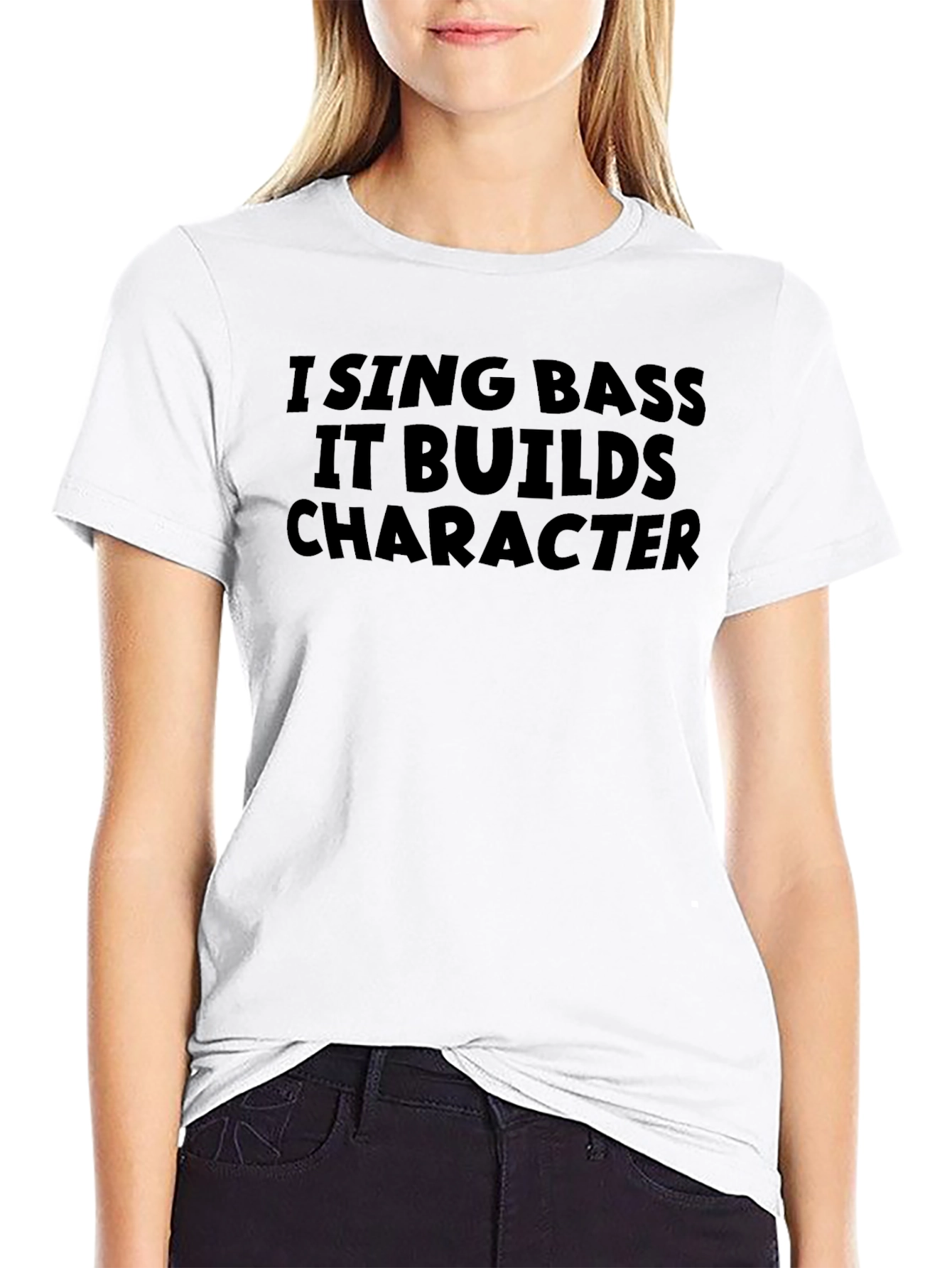 Black I Sing Bass T-Shirt - Black view 9